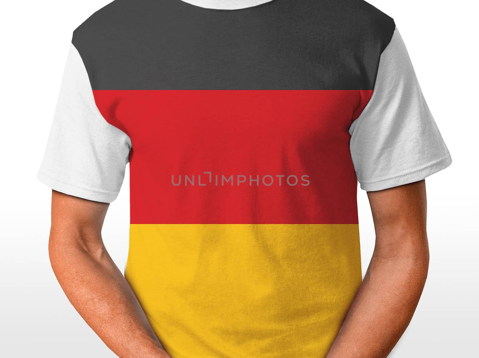 german t-shirt isolated on white