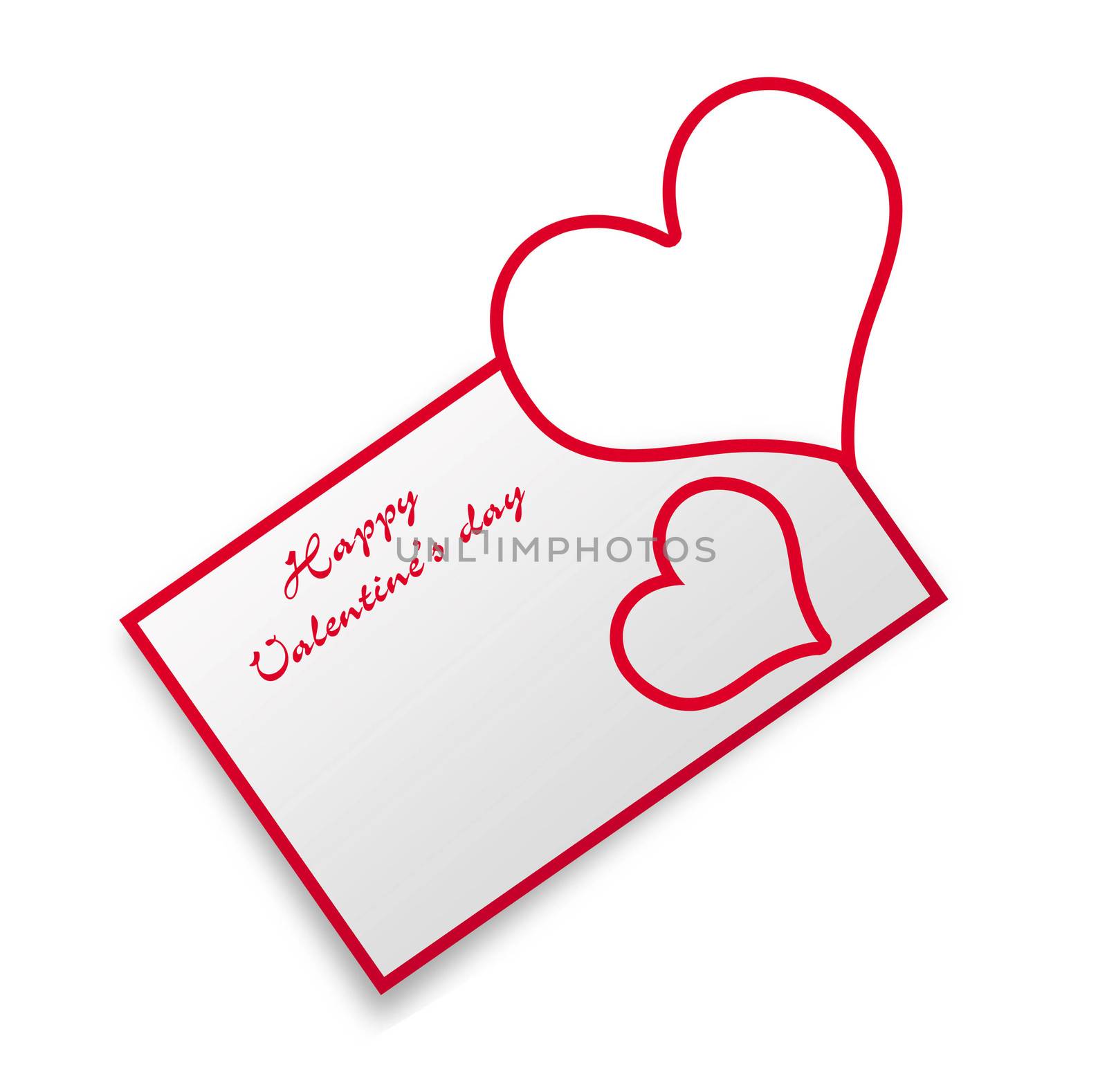 empty post card, isolated on illustration background