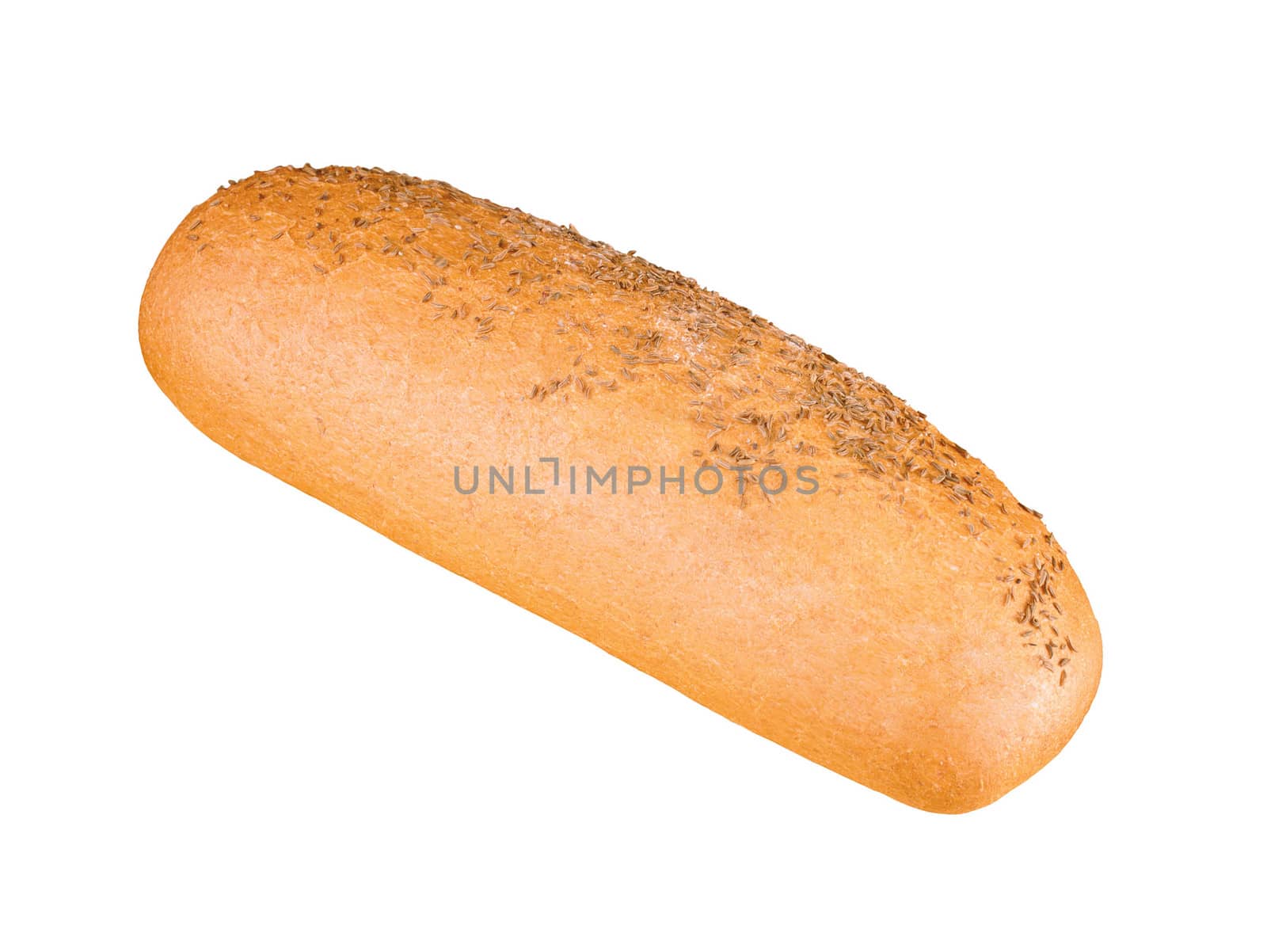 delicious bun with sesame seeds isolated