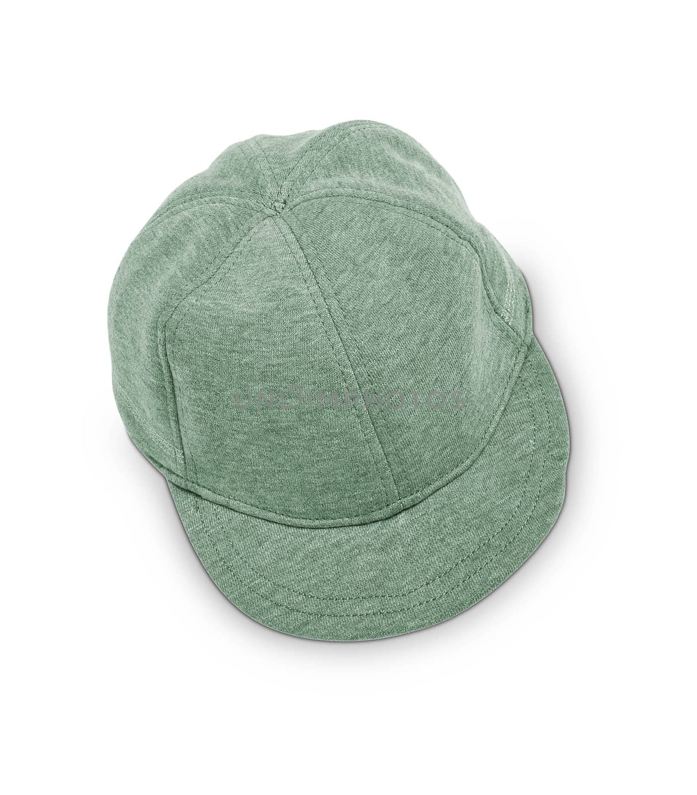 green baseball cap