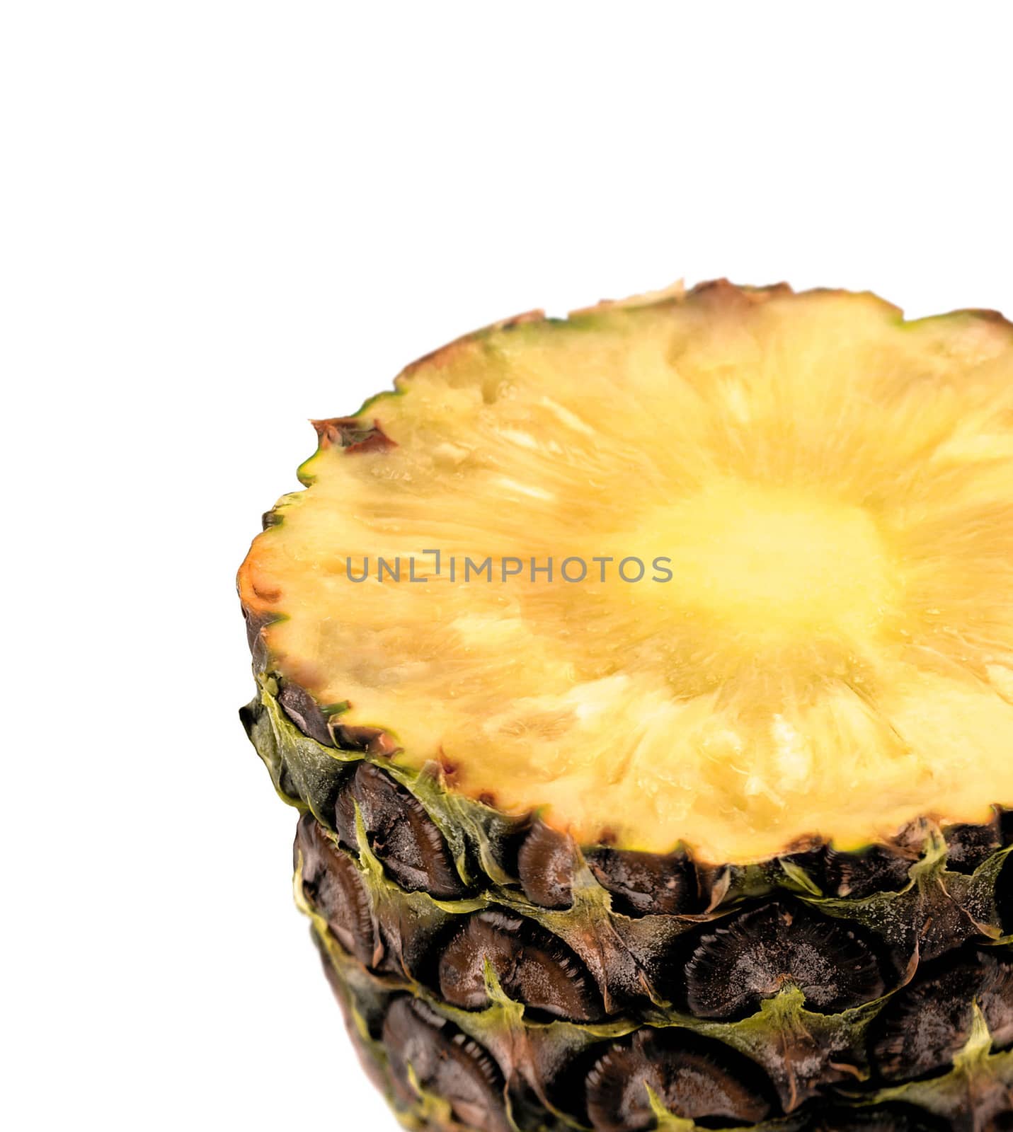 Pineapple slice isolated