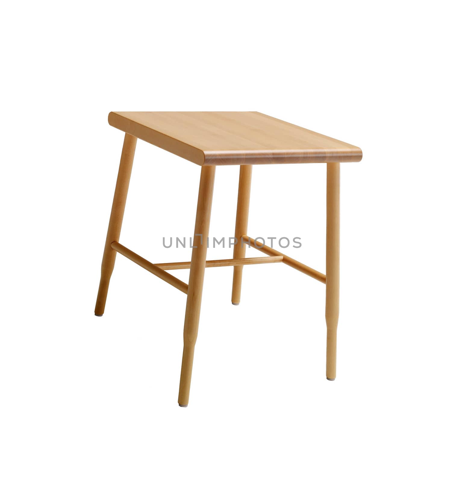 Wood stool isolated on a white background