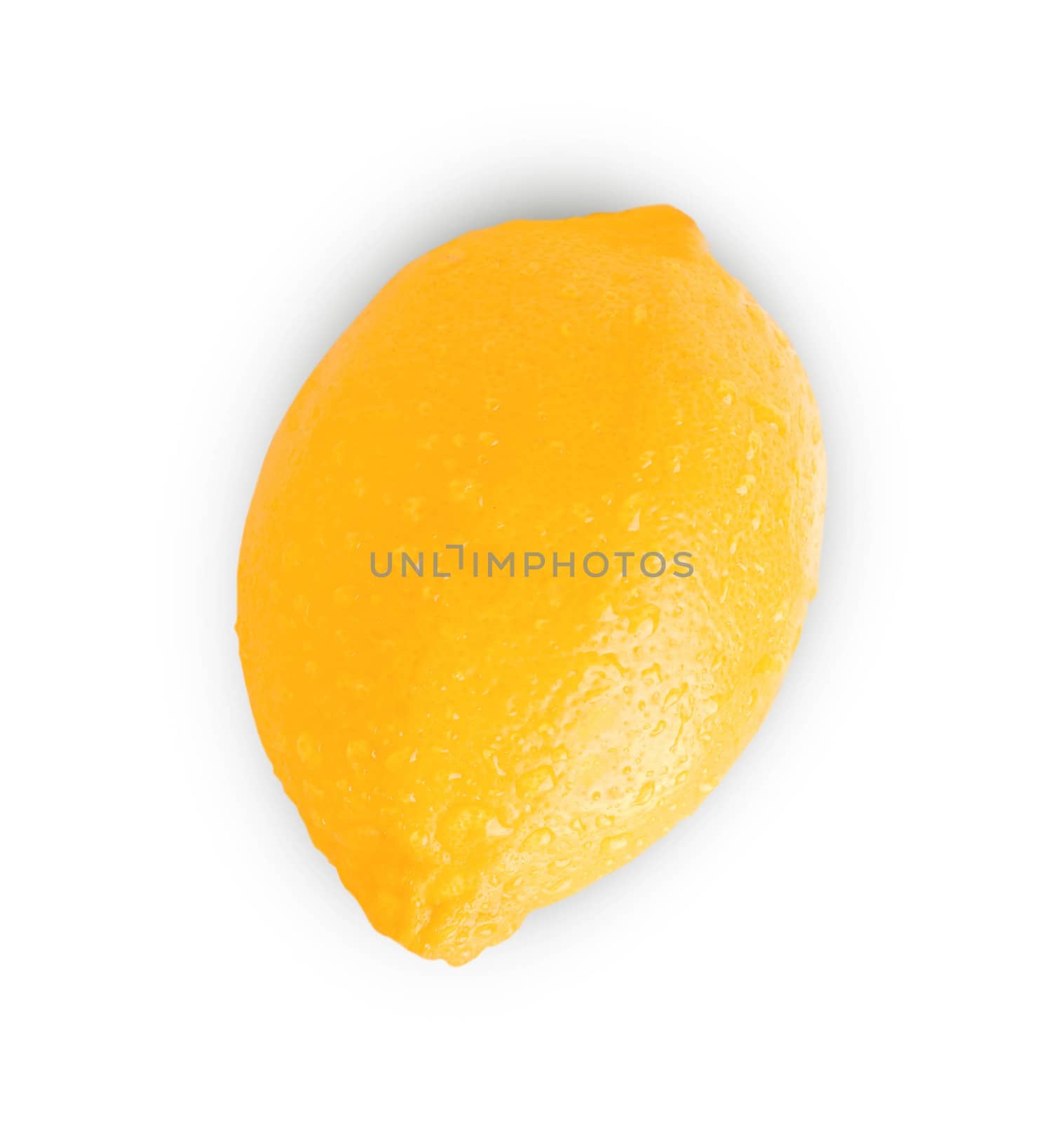 Fresh ripe lemons. Isolated on white background