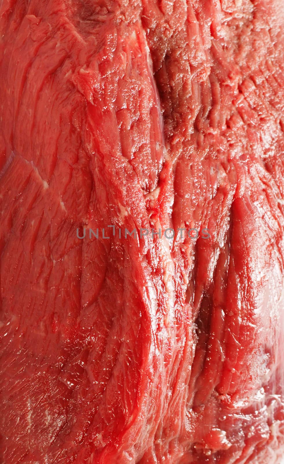 close-up view of four rump steaks