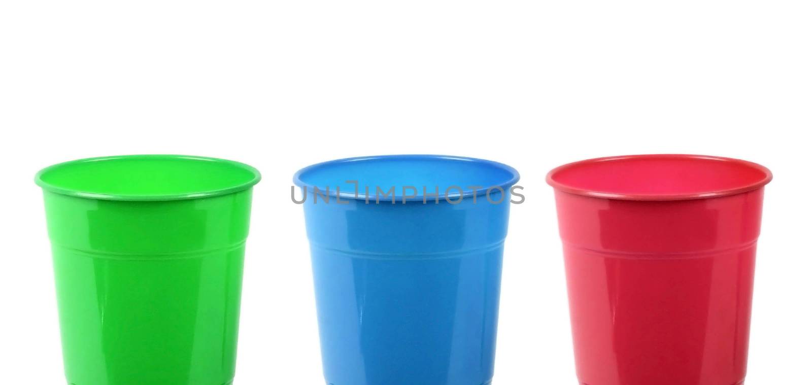 Set of plastic cups
