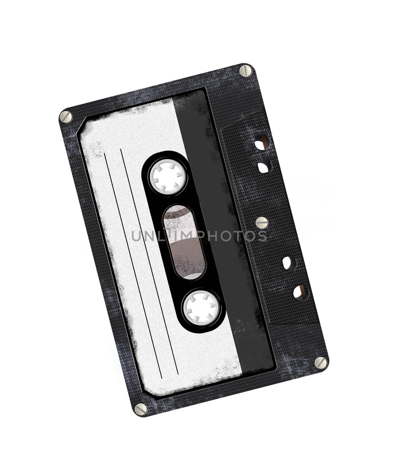 Audio cassette isolated on white