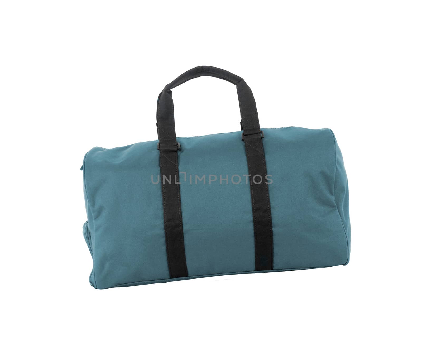 Blue travel bag on a white background