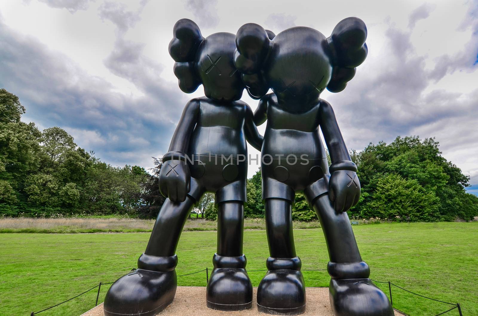 Wakefield-England July-2016 Yorkshire Sculpture Park, Internationally exhibition in the UK, This Season: "Not Vital", Editorial photo