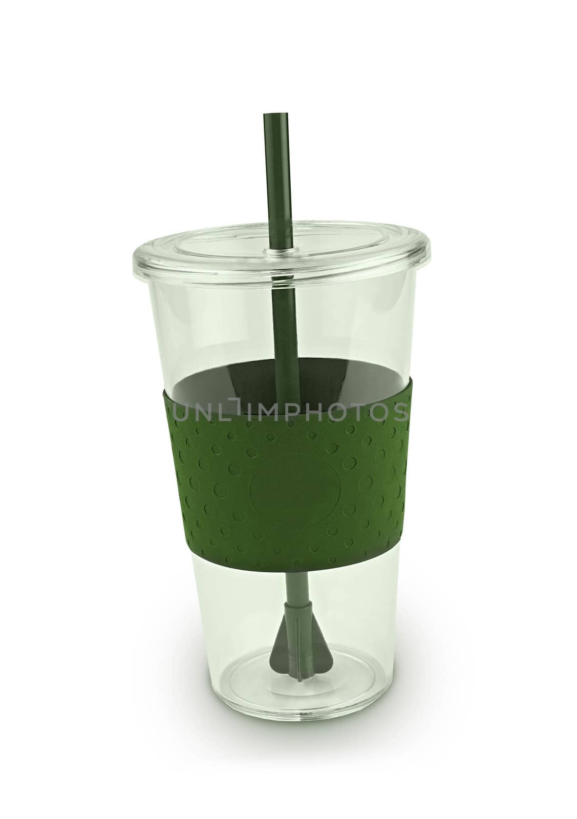 Green plactic cup
