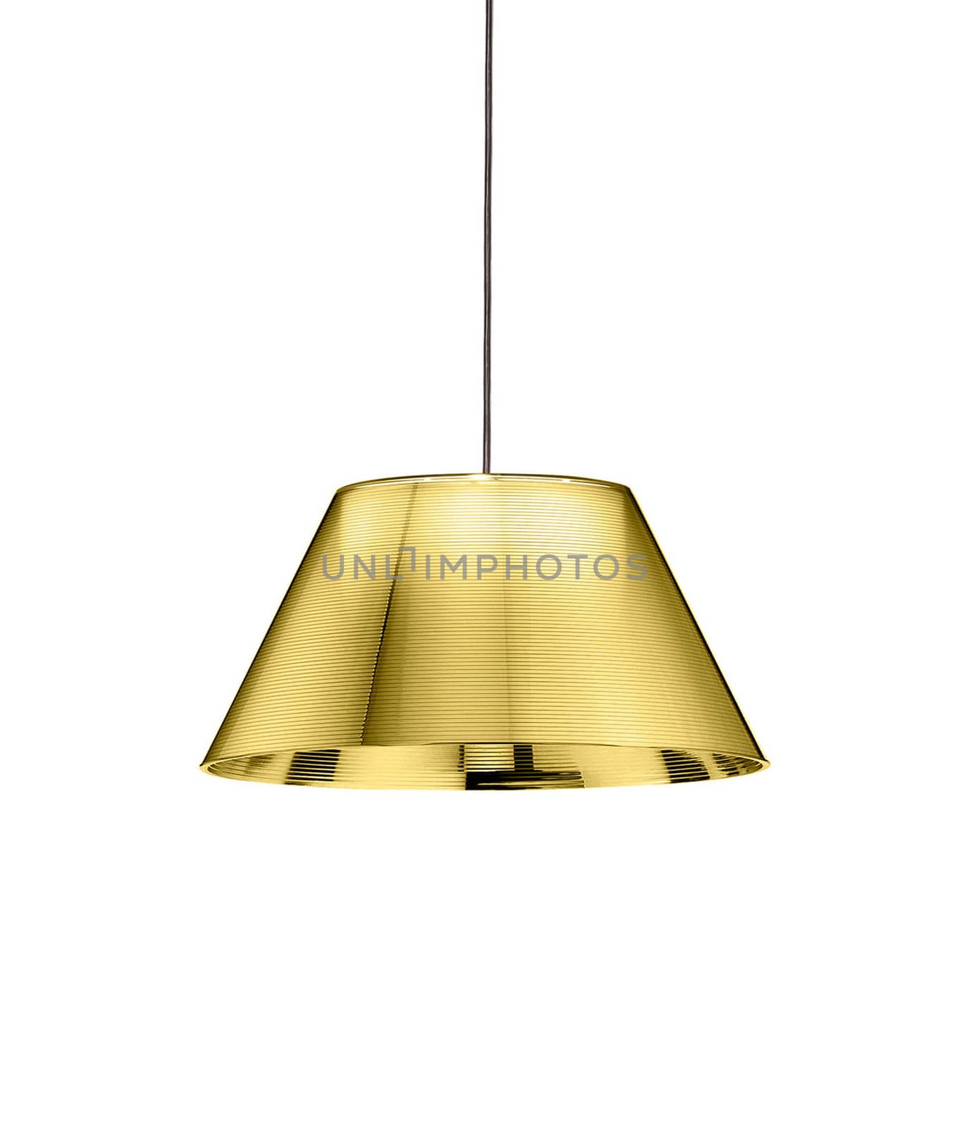 golden lamp isolated on a white background