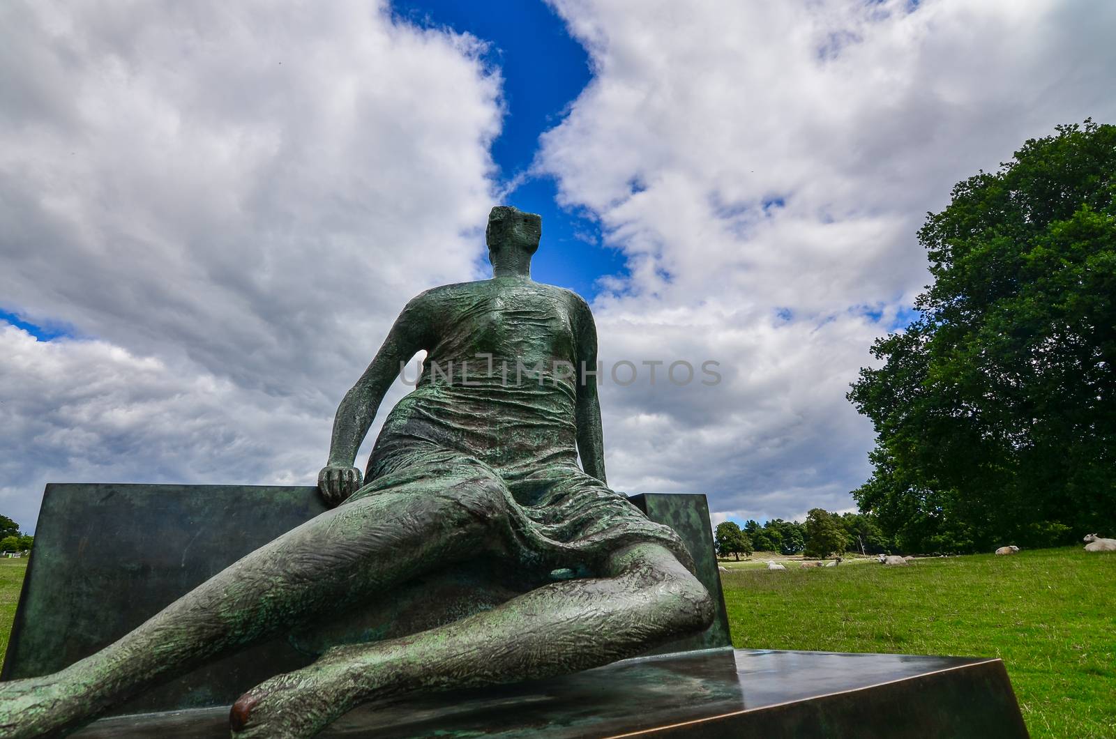 Wakefield-England July-2016 Yorkshire Sculpture Park, Internationally exhibition in the UK, This Season: "Not Vital", Editorial photo