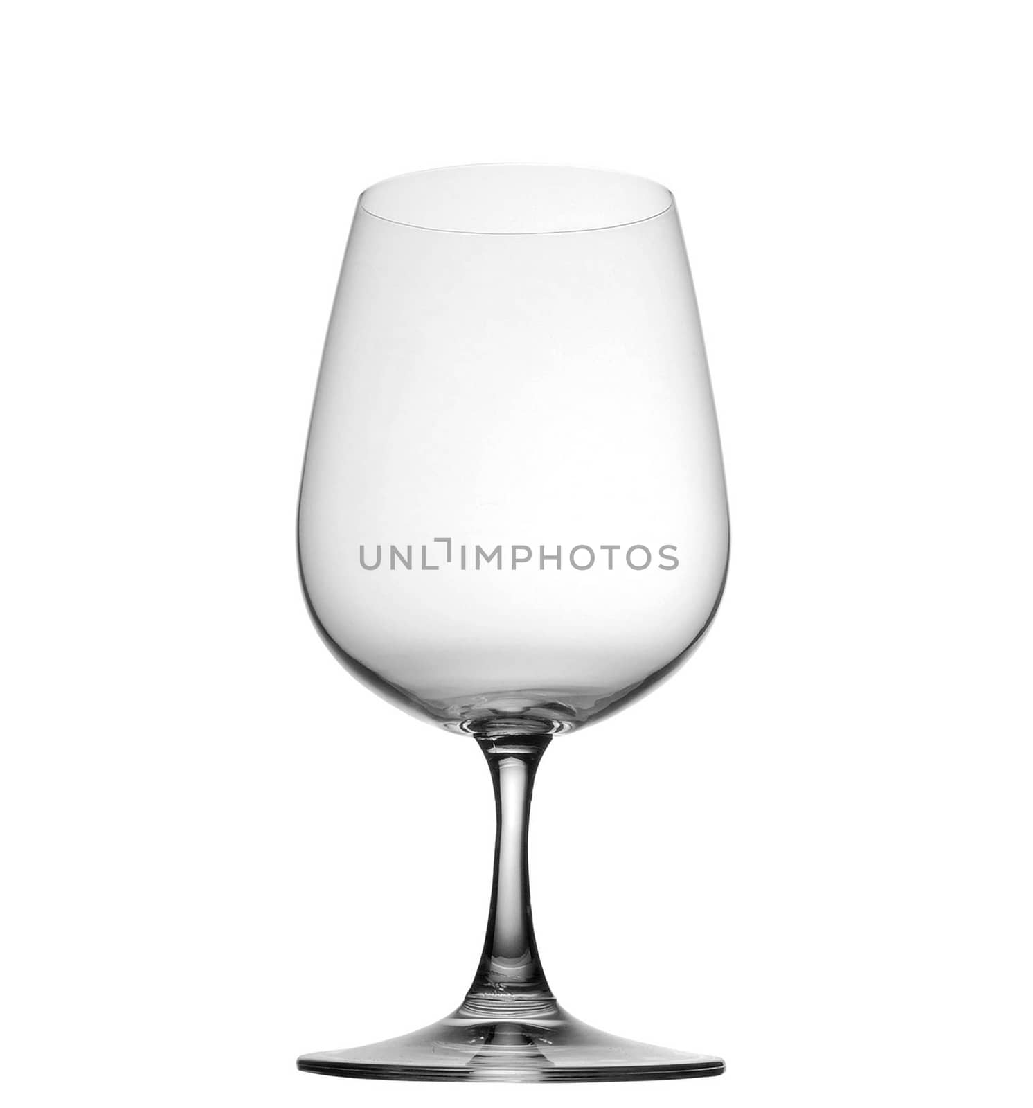 Empty wine glass, isolated on a white