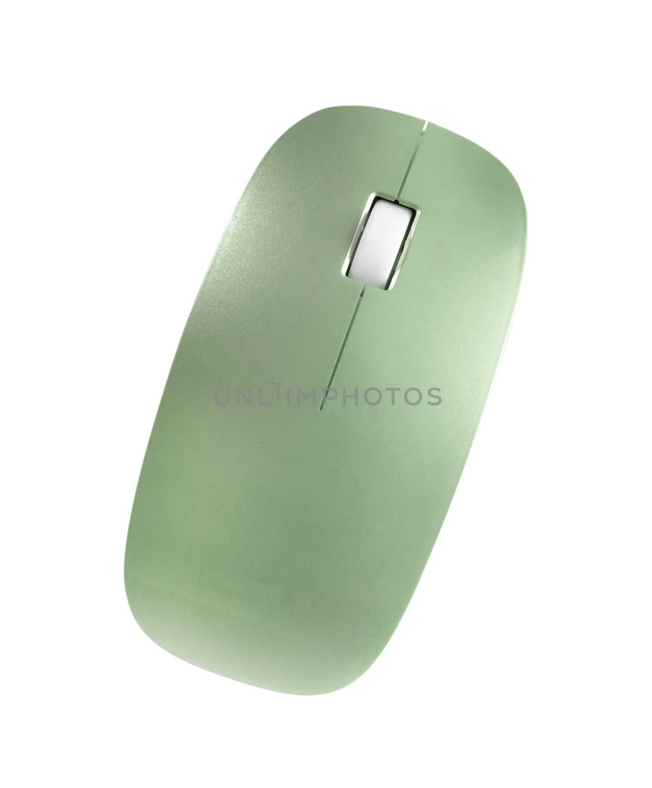 green mouse isolated on white background