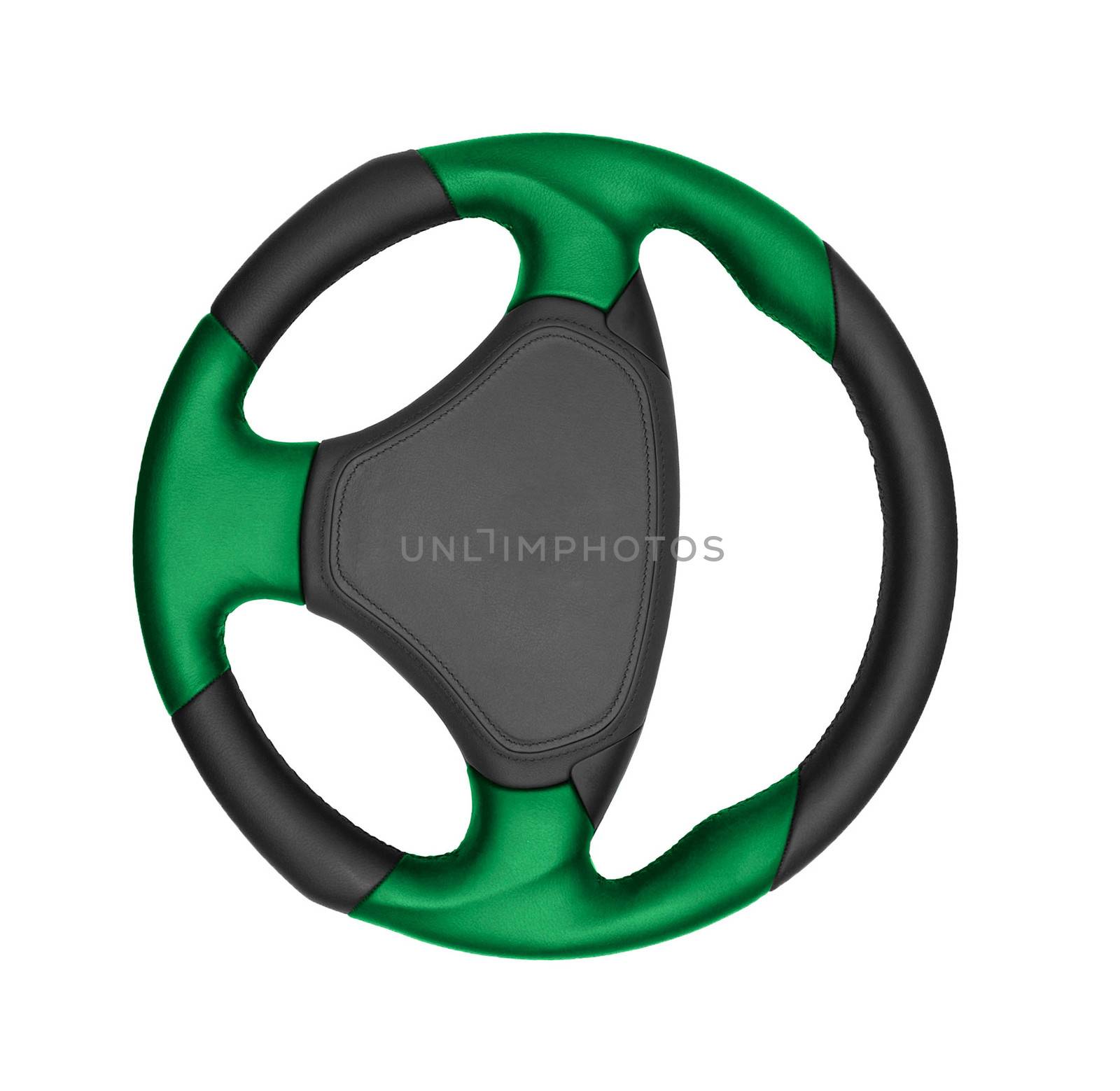 Isolated steering wheel of a car