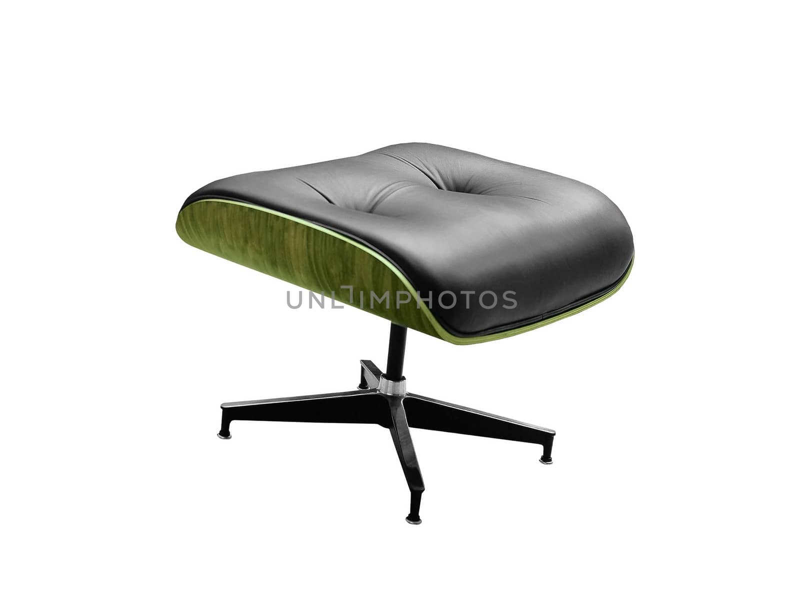 Modern leather chair isolated on white