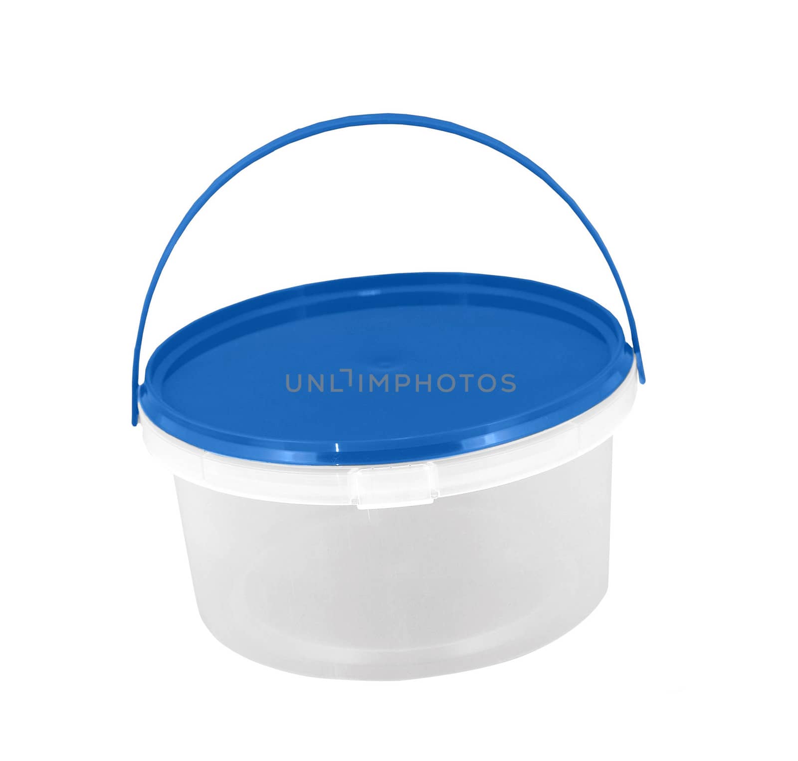 plastic blue bucket