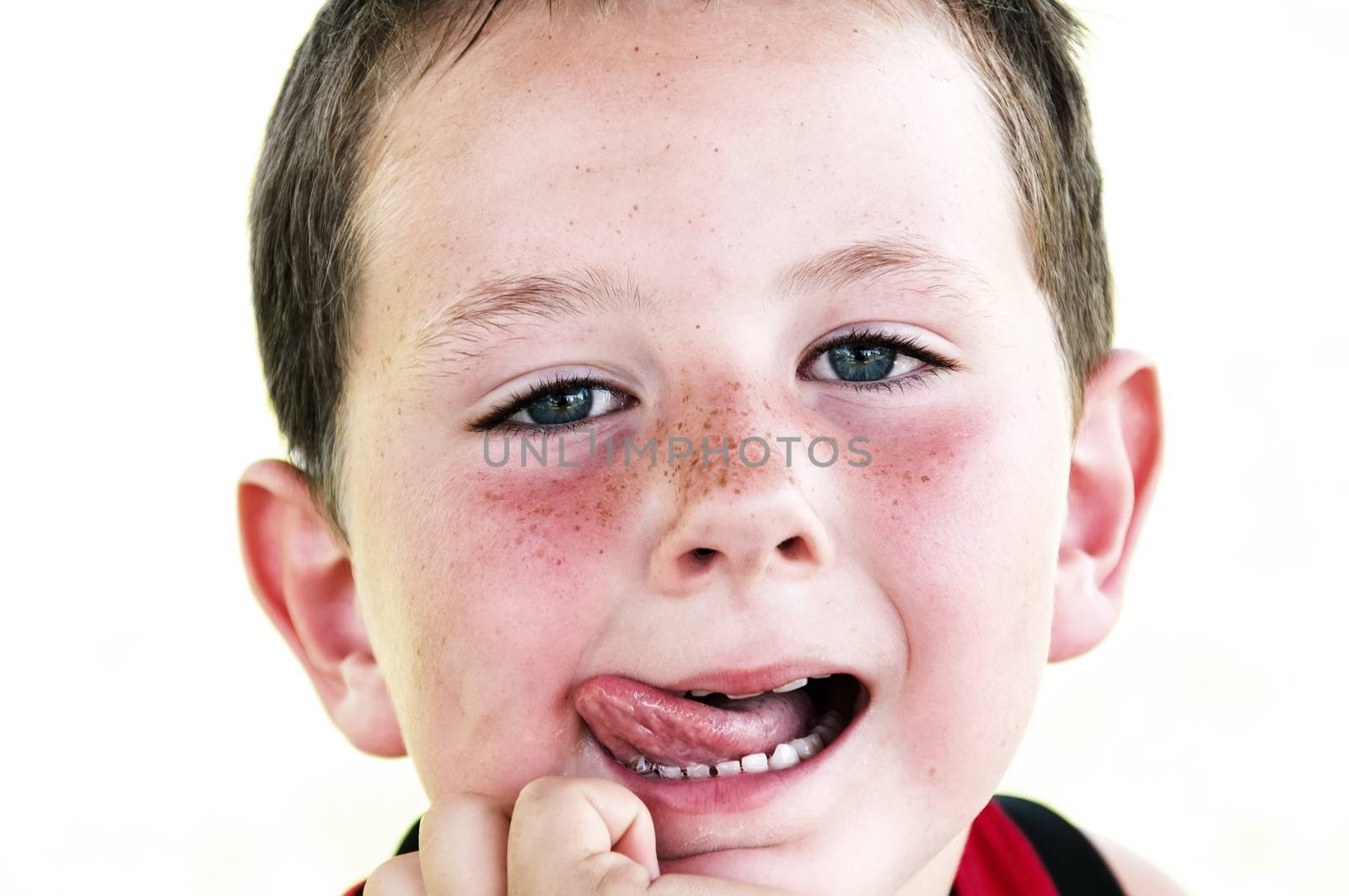 Preschool boy happy with life and enjoying it.