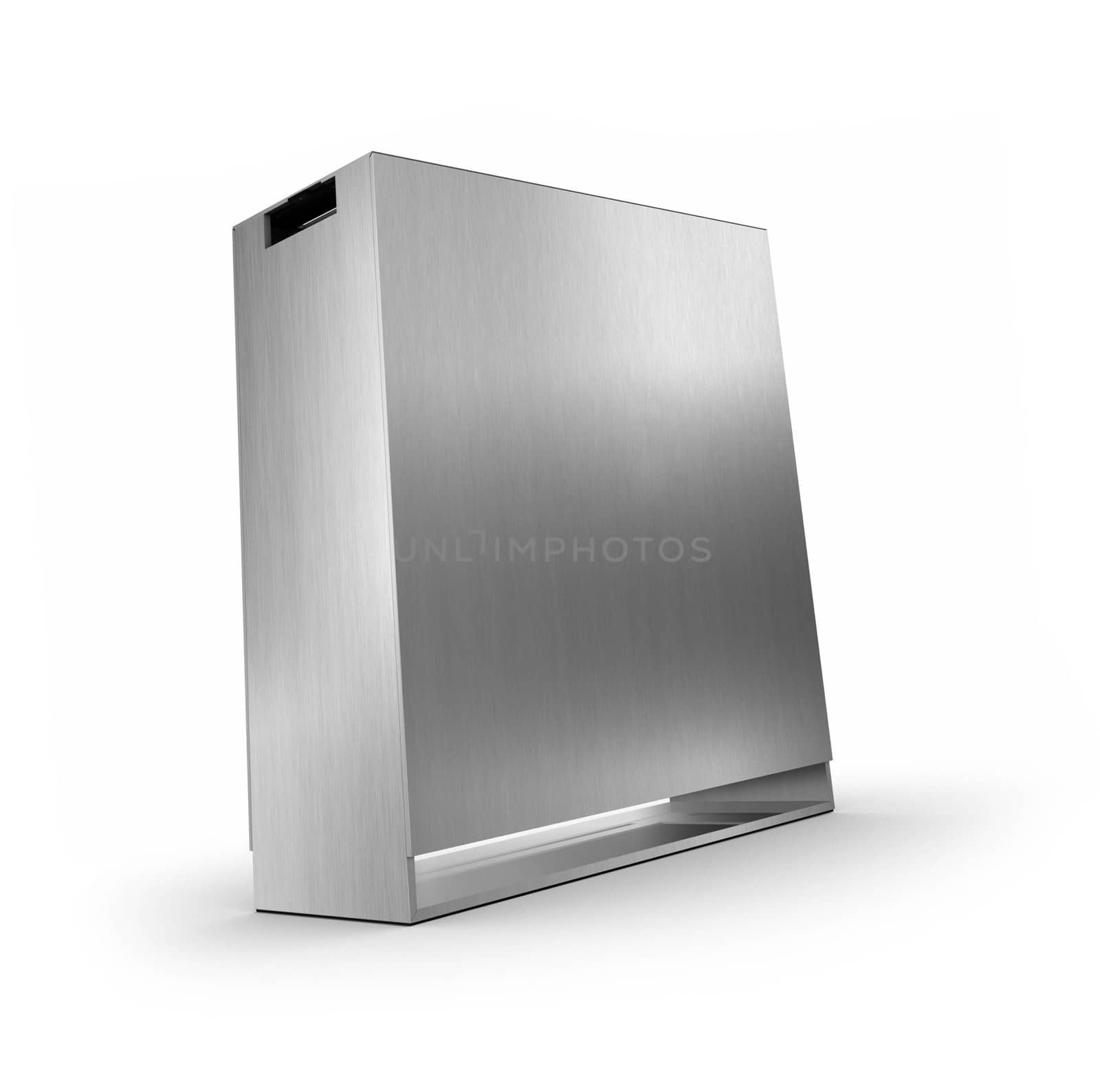 metal box isolated on white