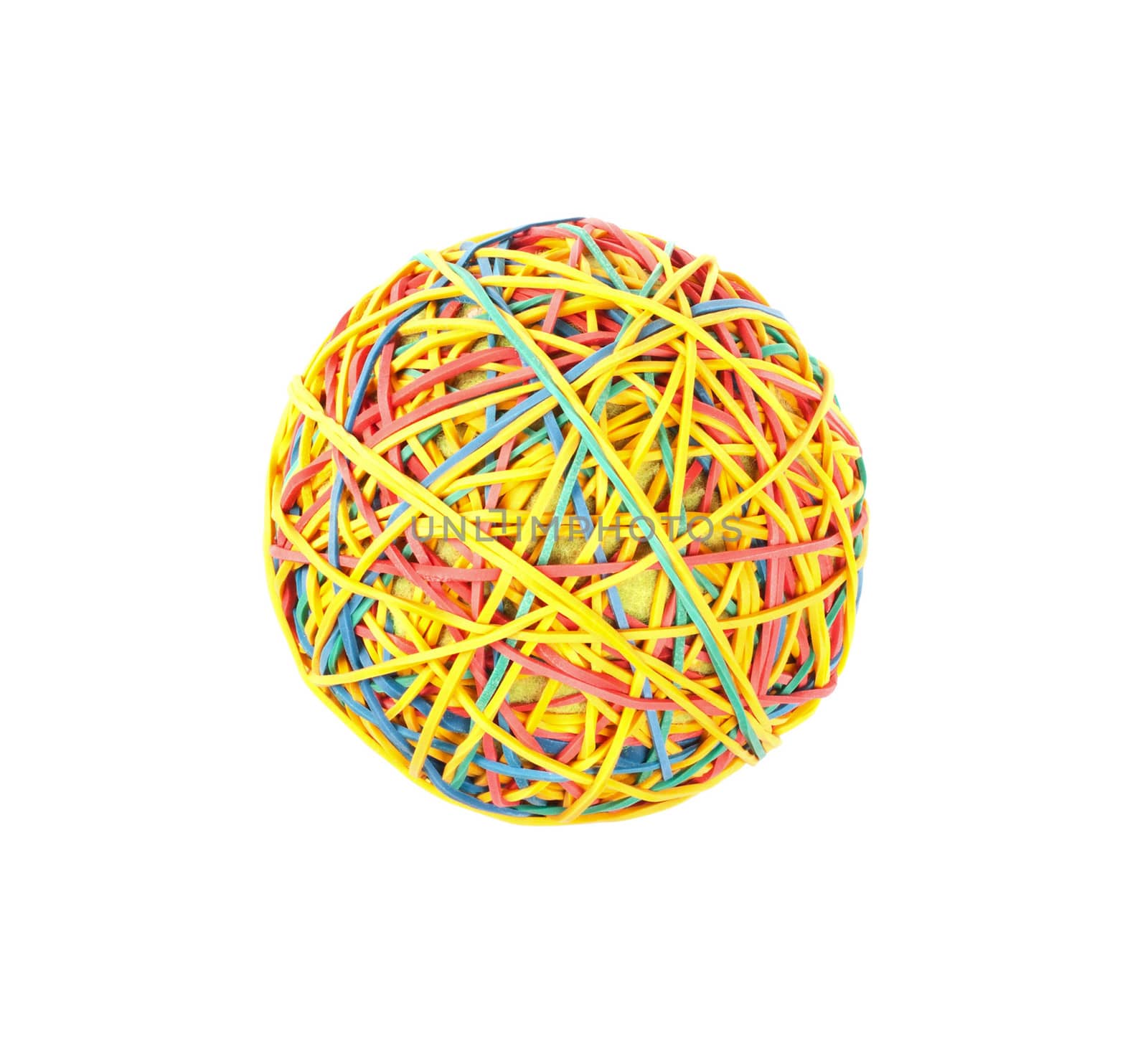 colorful ball of rubber bands