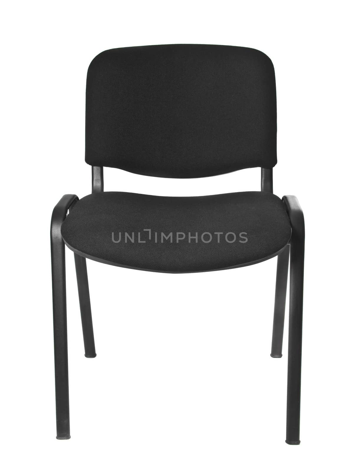 black office chair isolated on white