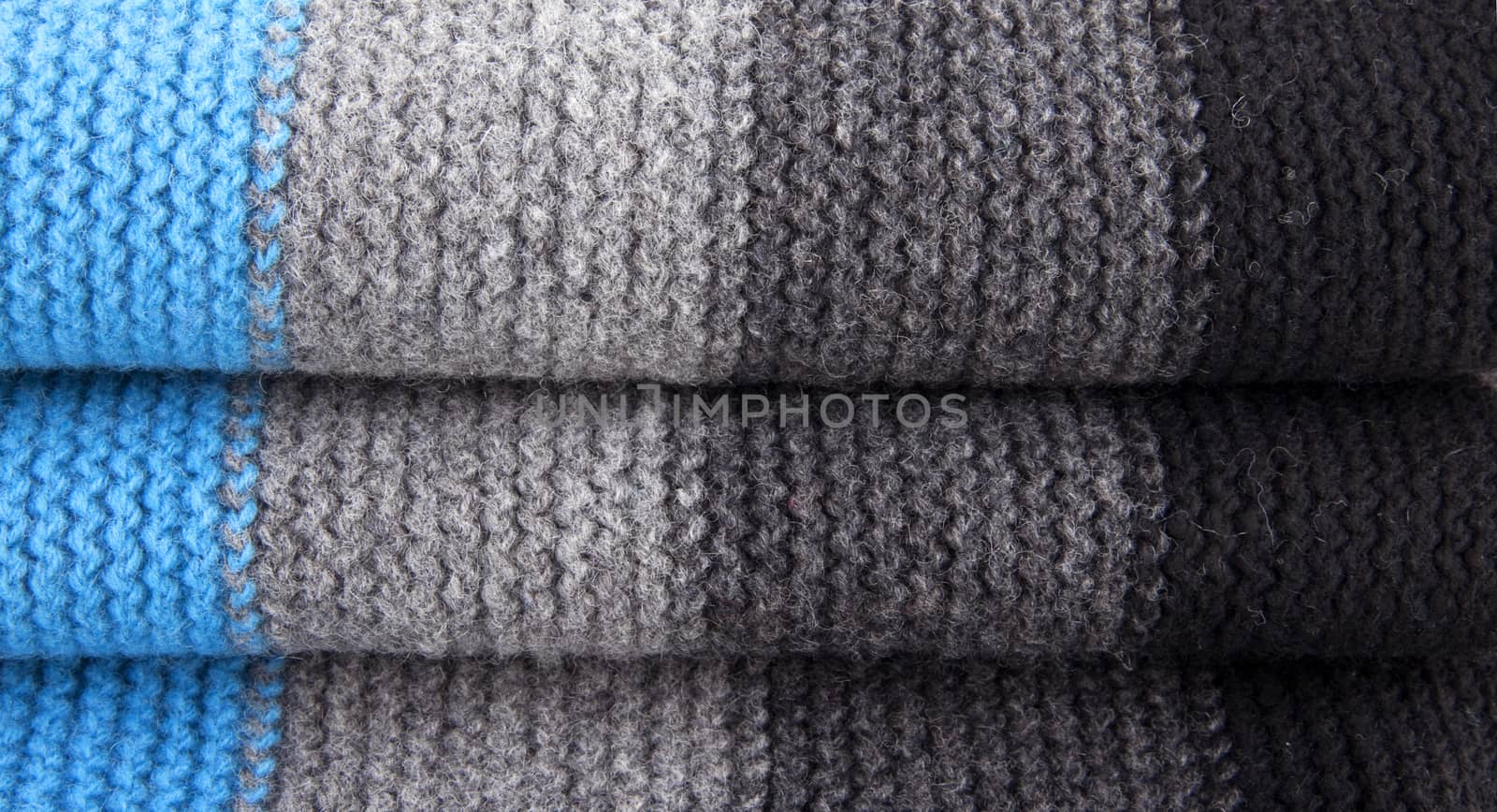 Close-up of striped woolen textile