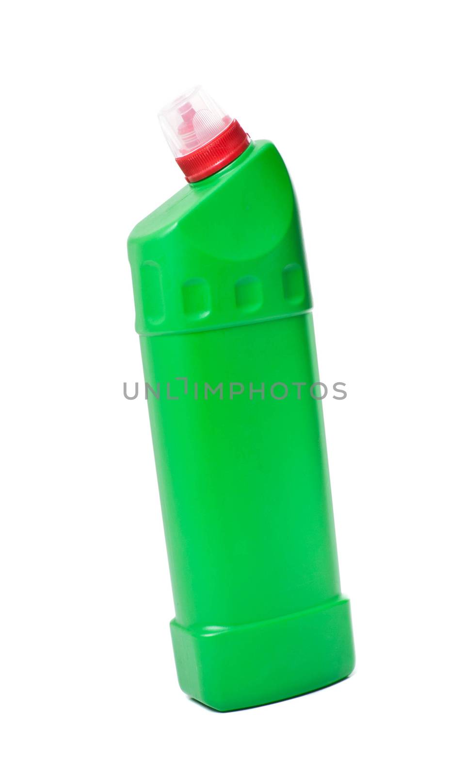 Greeb cleaning detergent bottle isolated