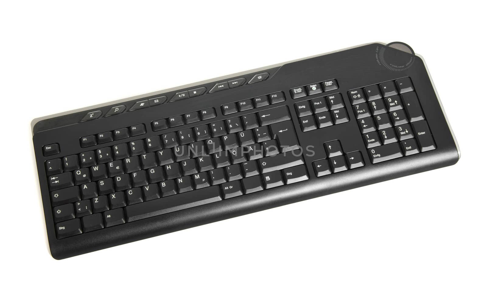 Computer keyboard isolated on white