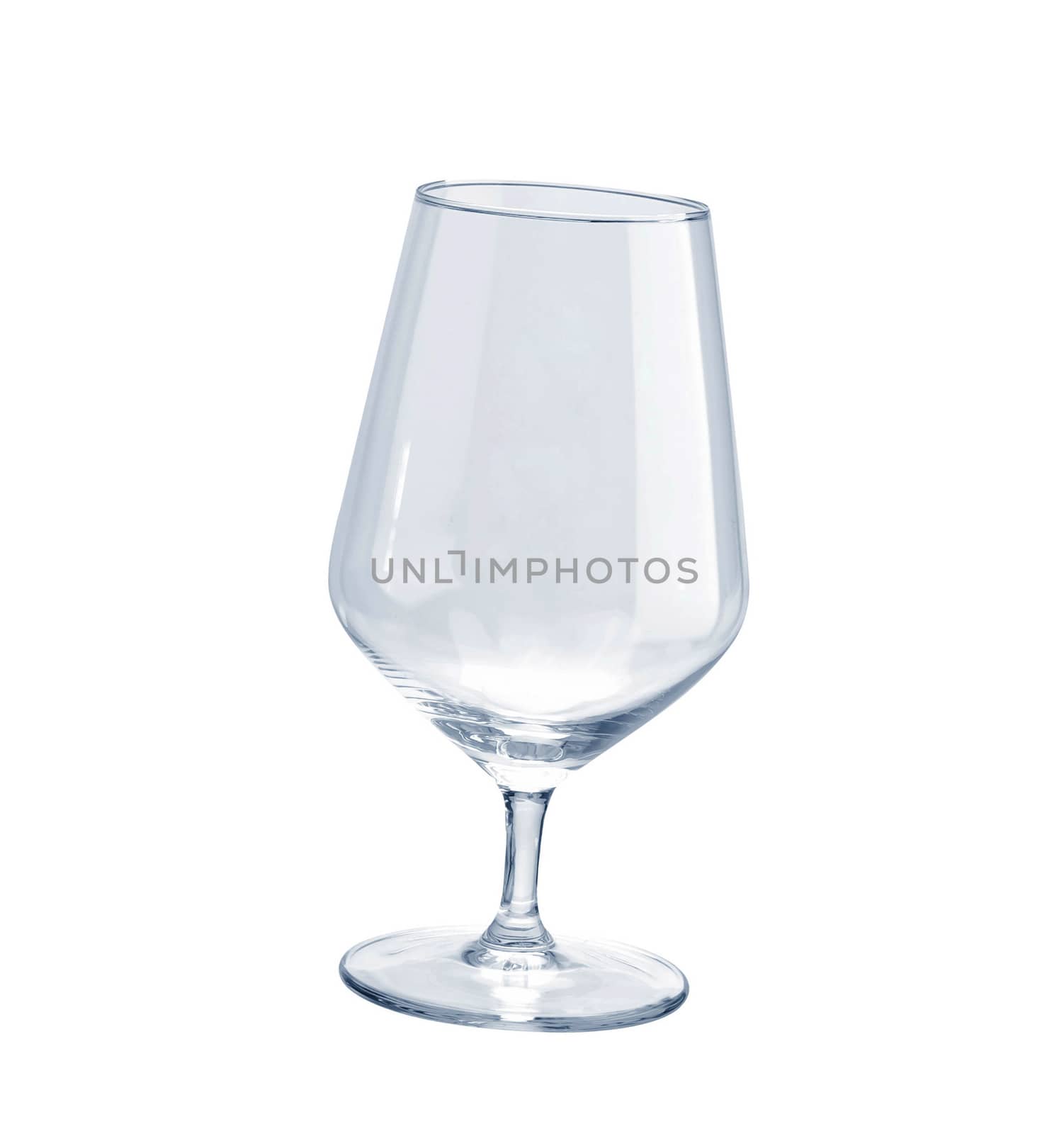 Empty wineglass isolated