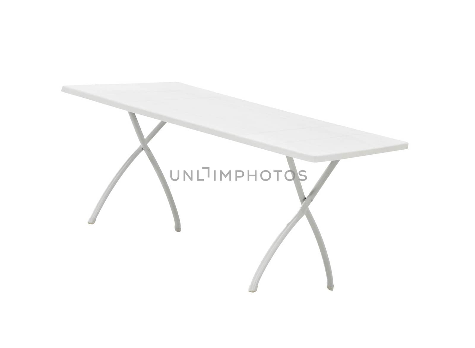 white wood table