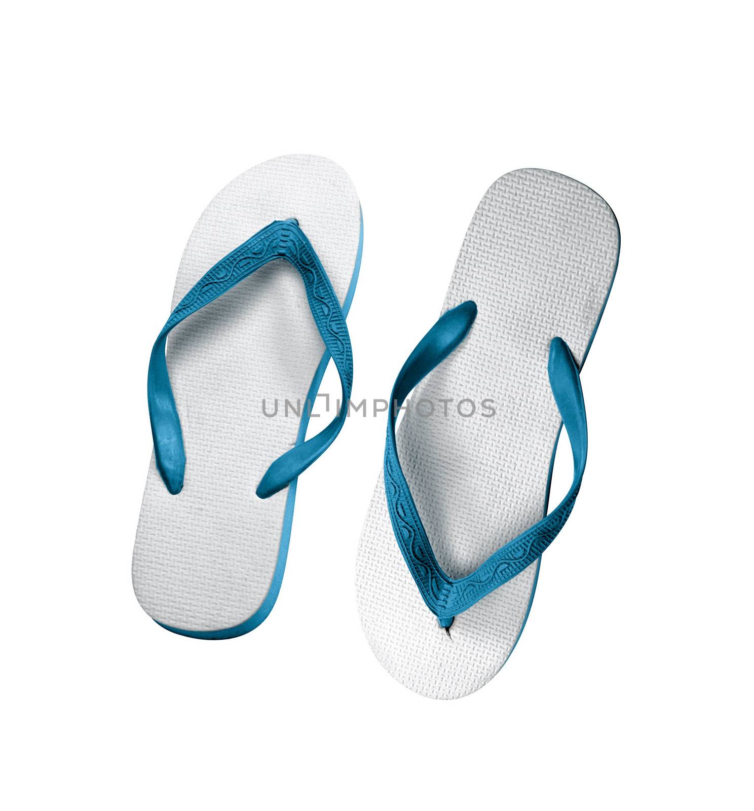 pair of flip-flops isolated on a white