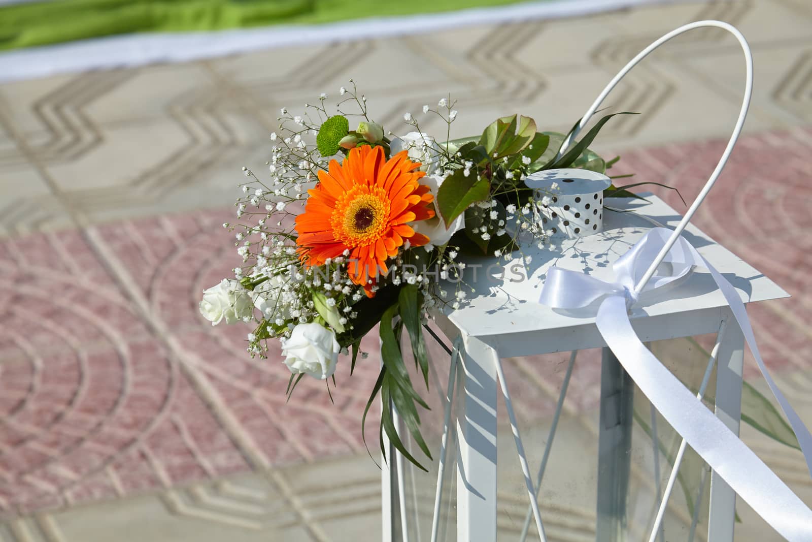 Outdoor wedding decoration of Orthodox Church