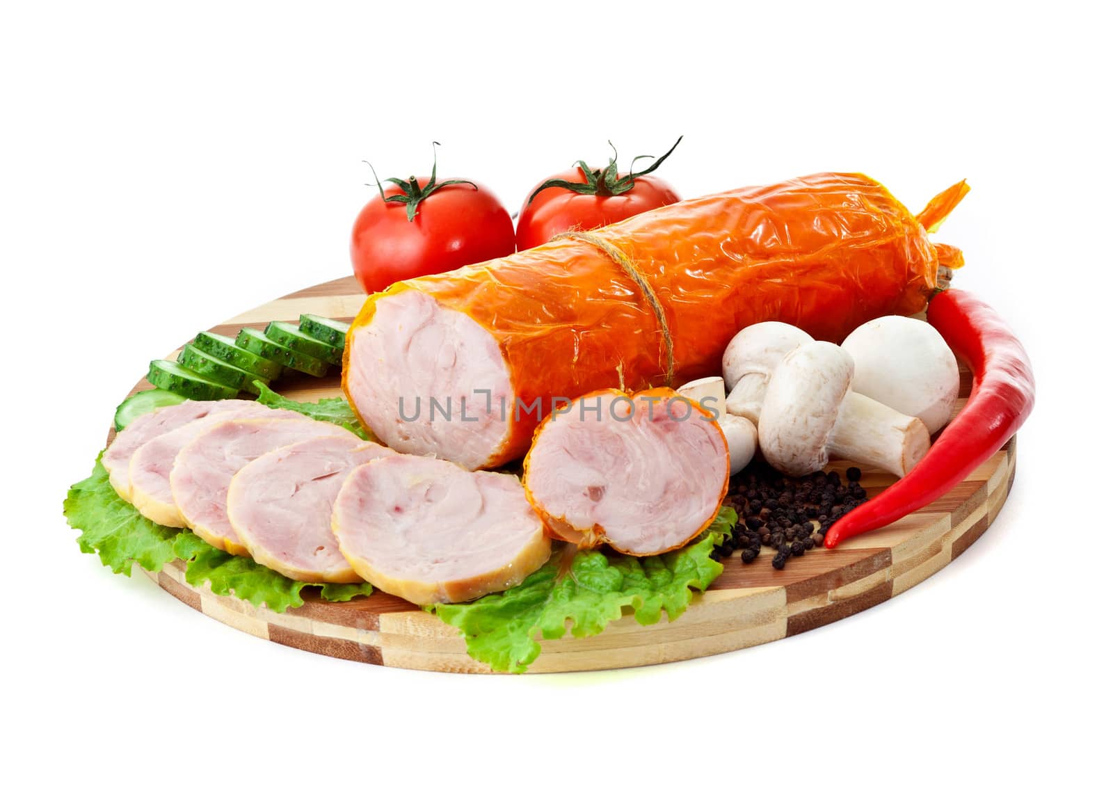 sausages in coposition with vegetables