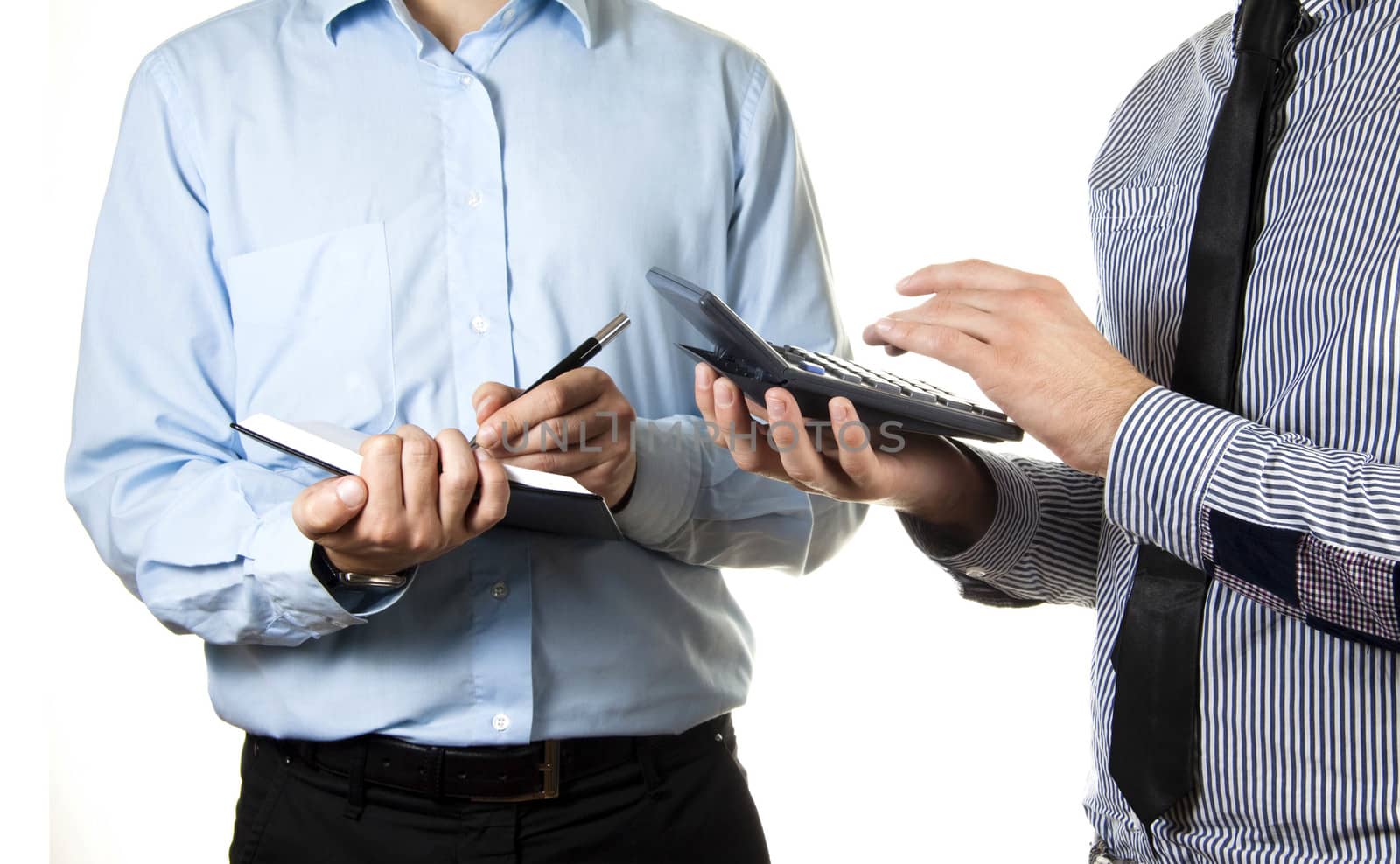 Businessman having discussion