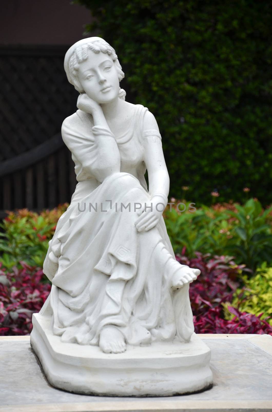 Angel sculpture in the park, Bangkok, Thailand