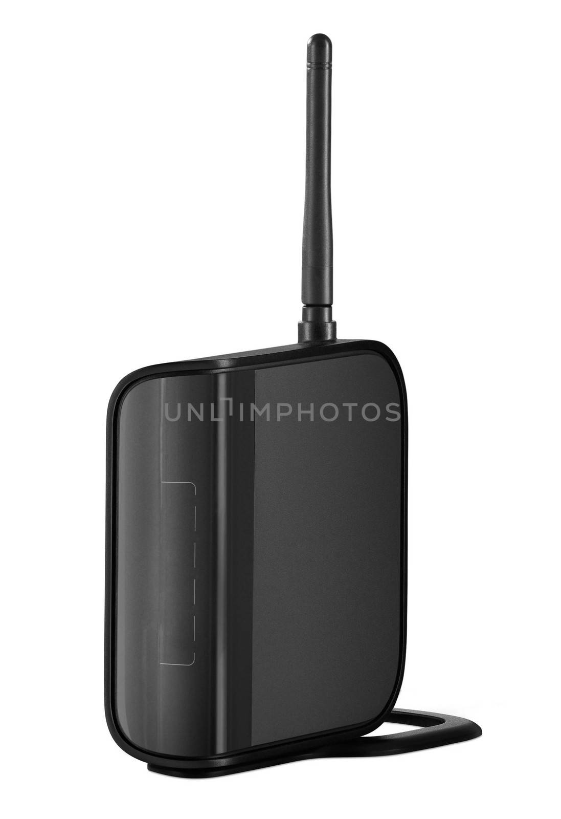 Wireless router in isolated white background