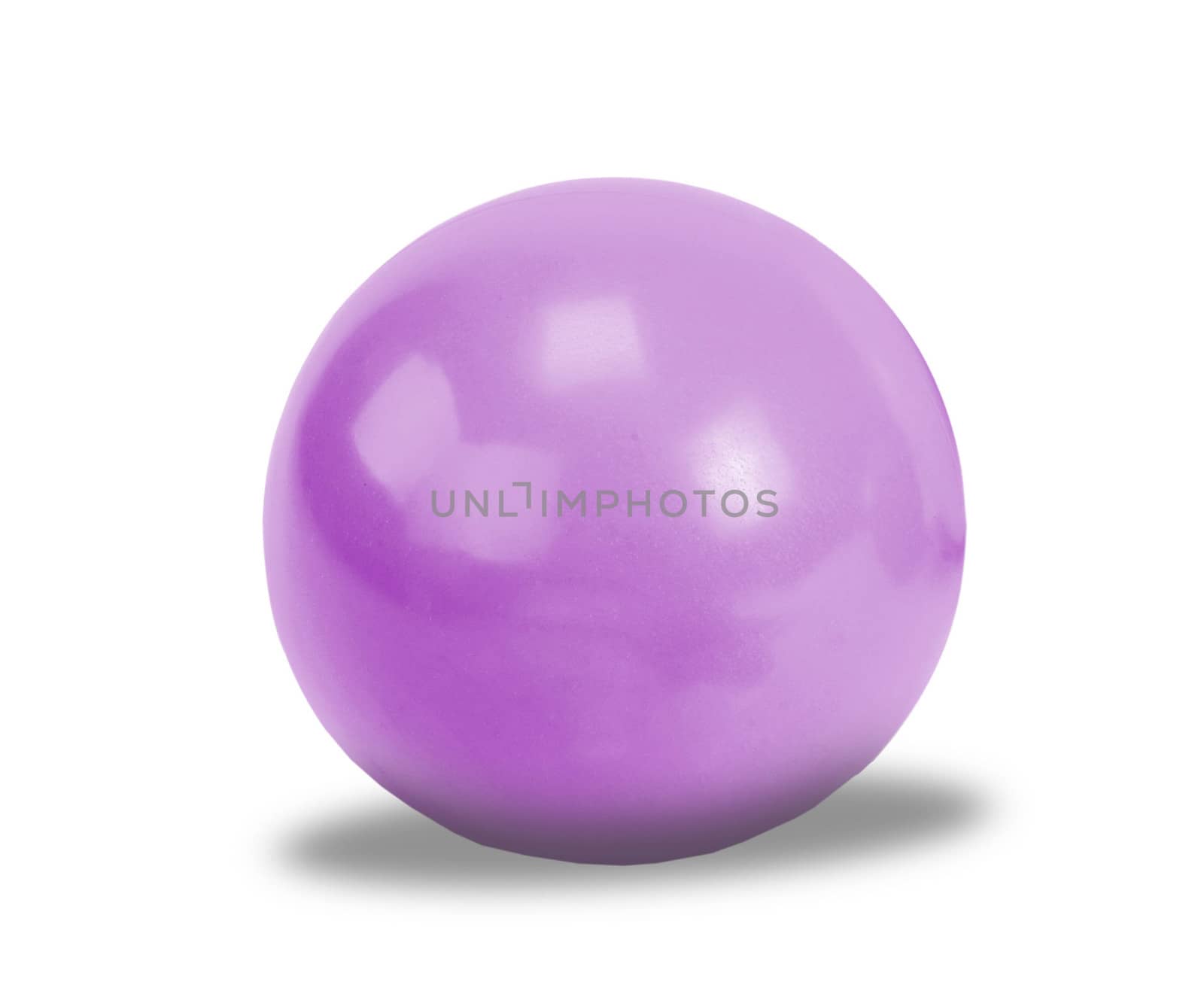 Violet gym ball for exercise