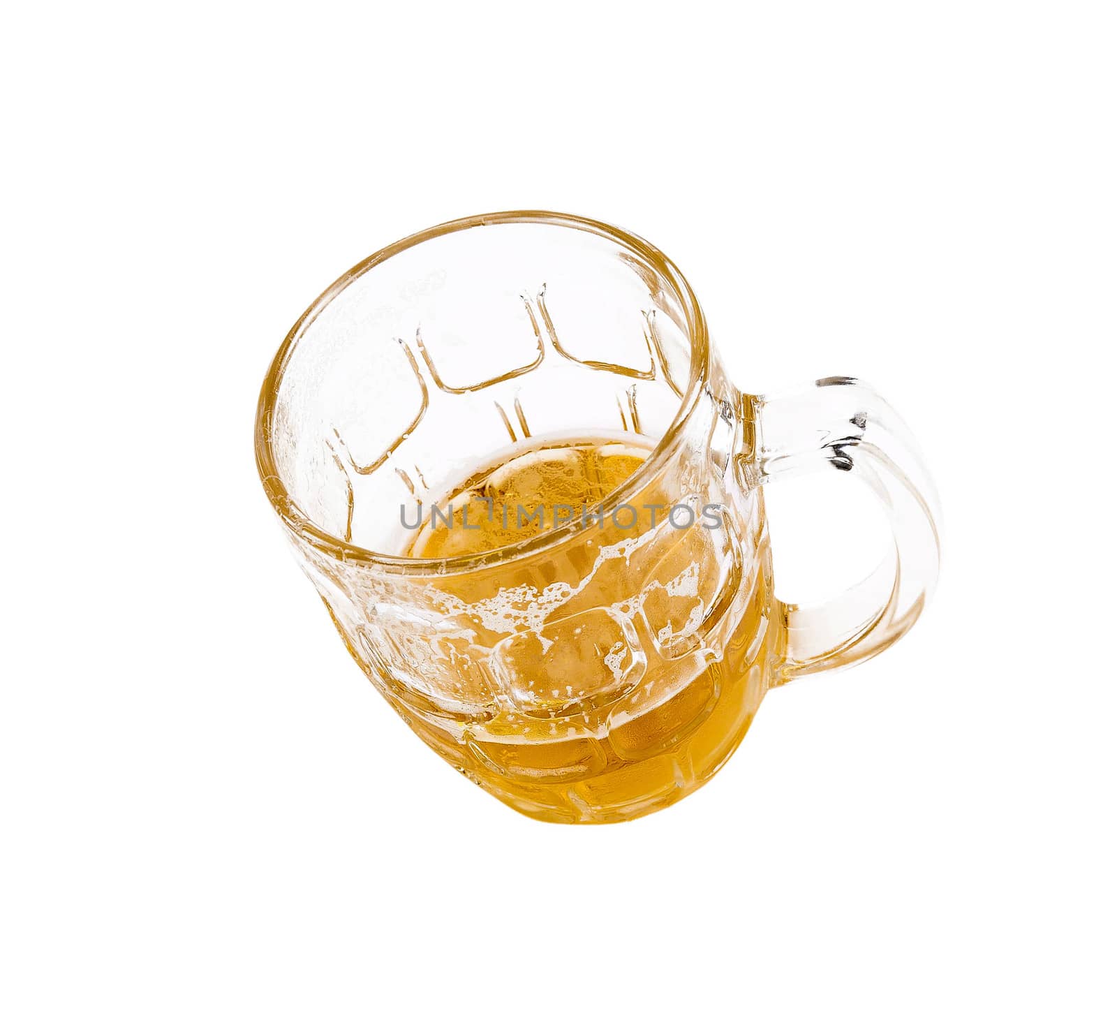 Glass of beer isolated