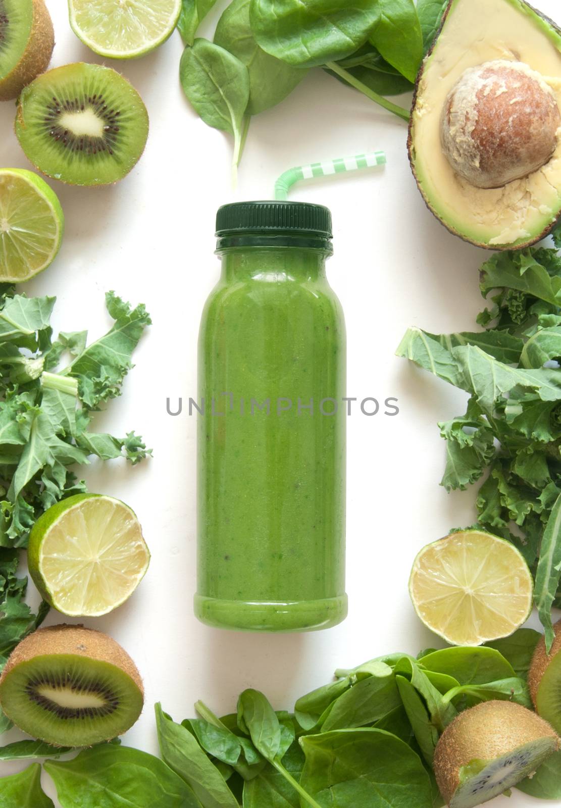 Green vegetable smoothie by unikpix