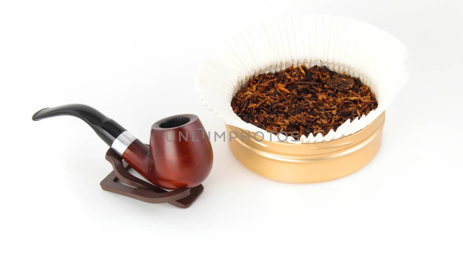 pipe and tobacco isolated