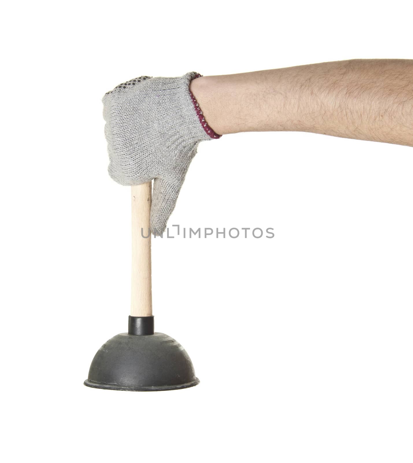 man holding old air eliminator on a white by shutswis