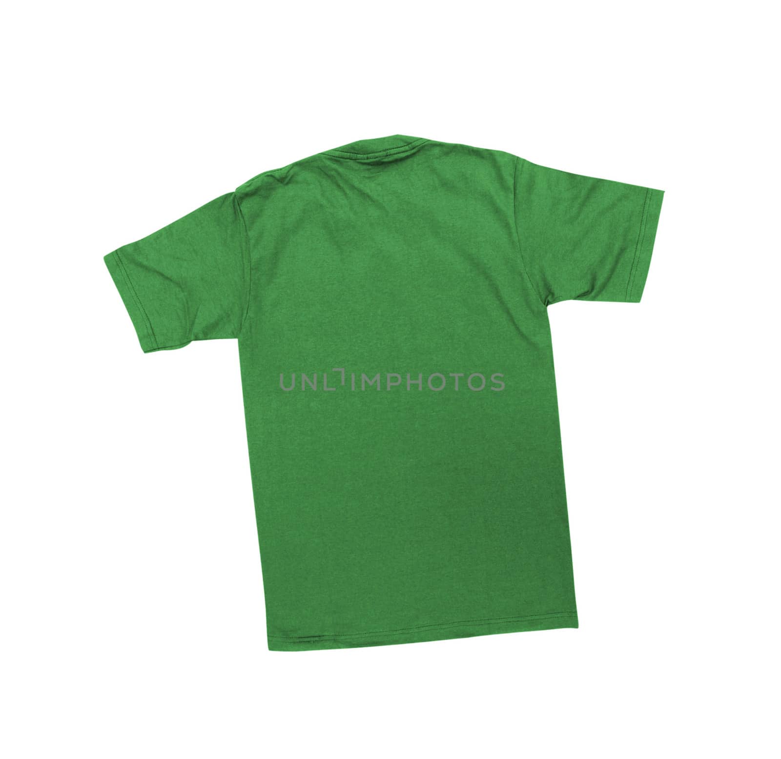 Green T-shirt isolated on white background