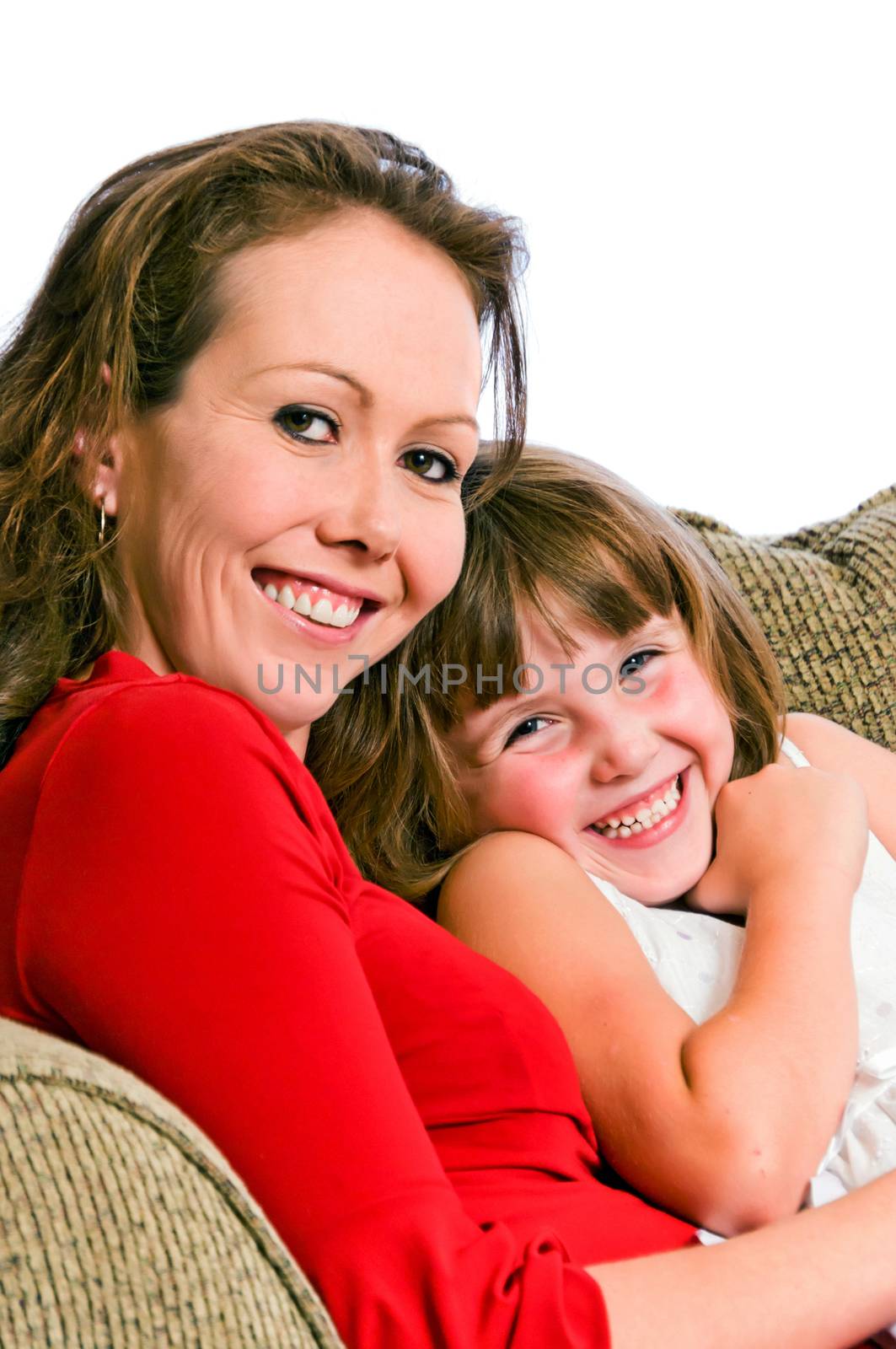 Pretty young woman spending fun time together with her daughter.