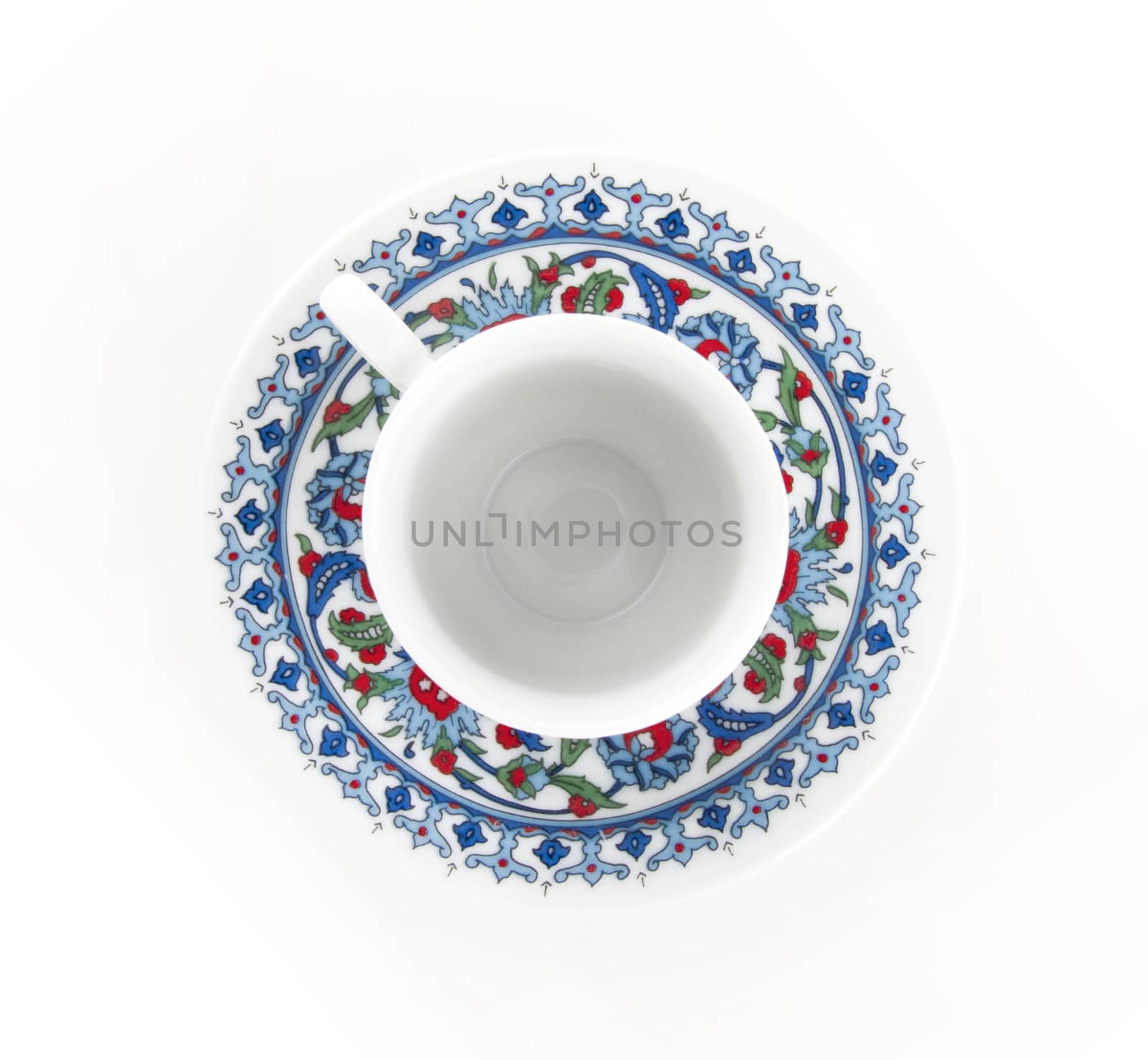 Ornamented teacup top view by shutswis