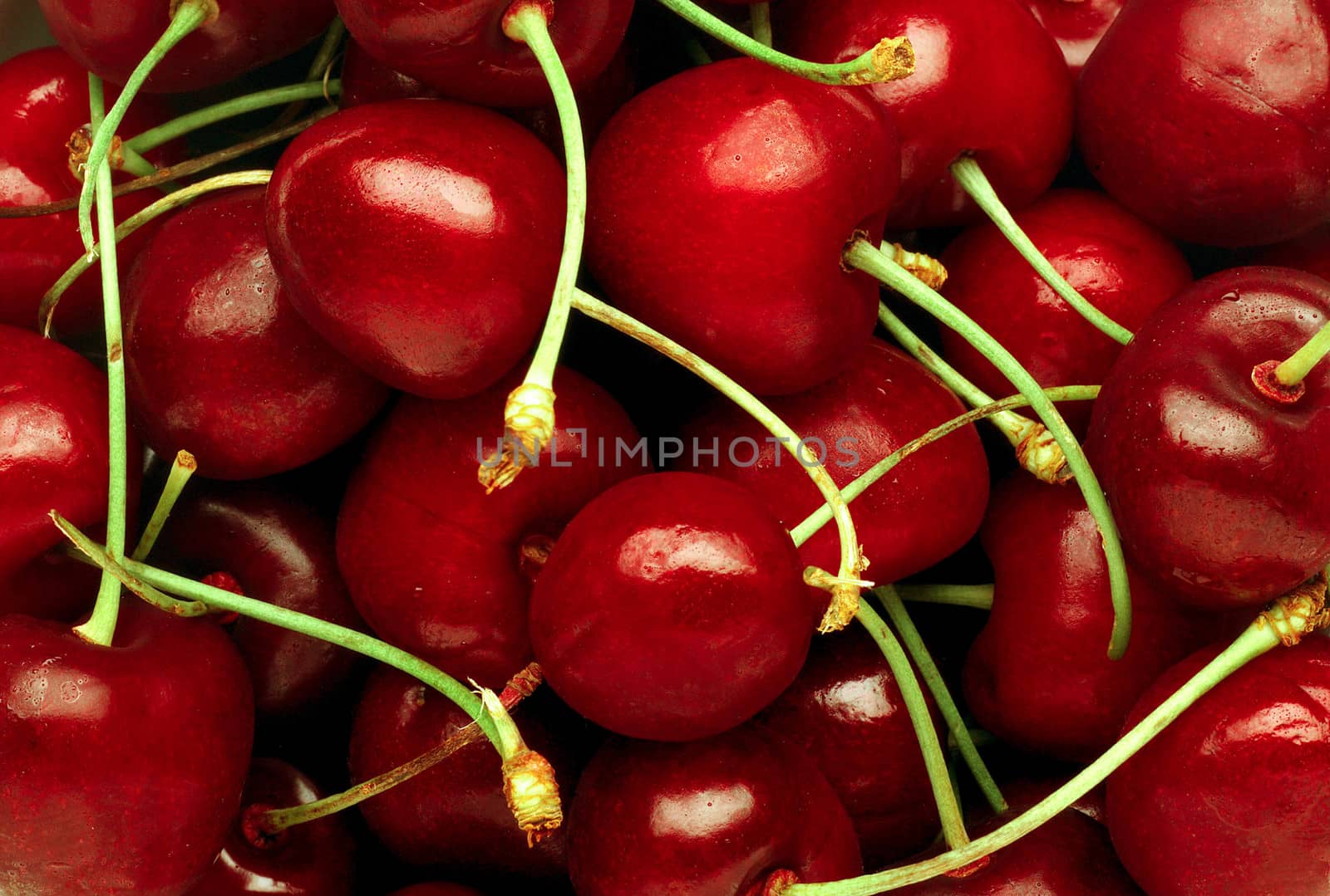 Group of Cherries forming a texture