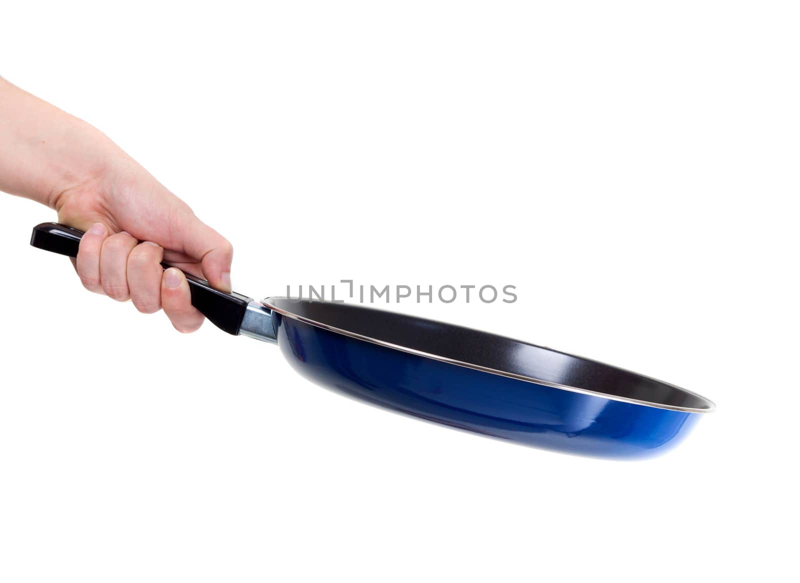 Pan in hand on white background by shutswis