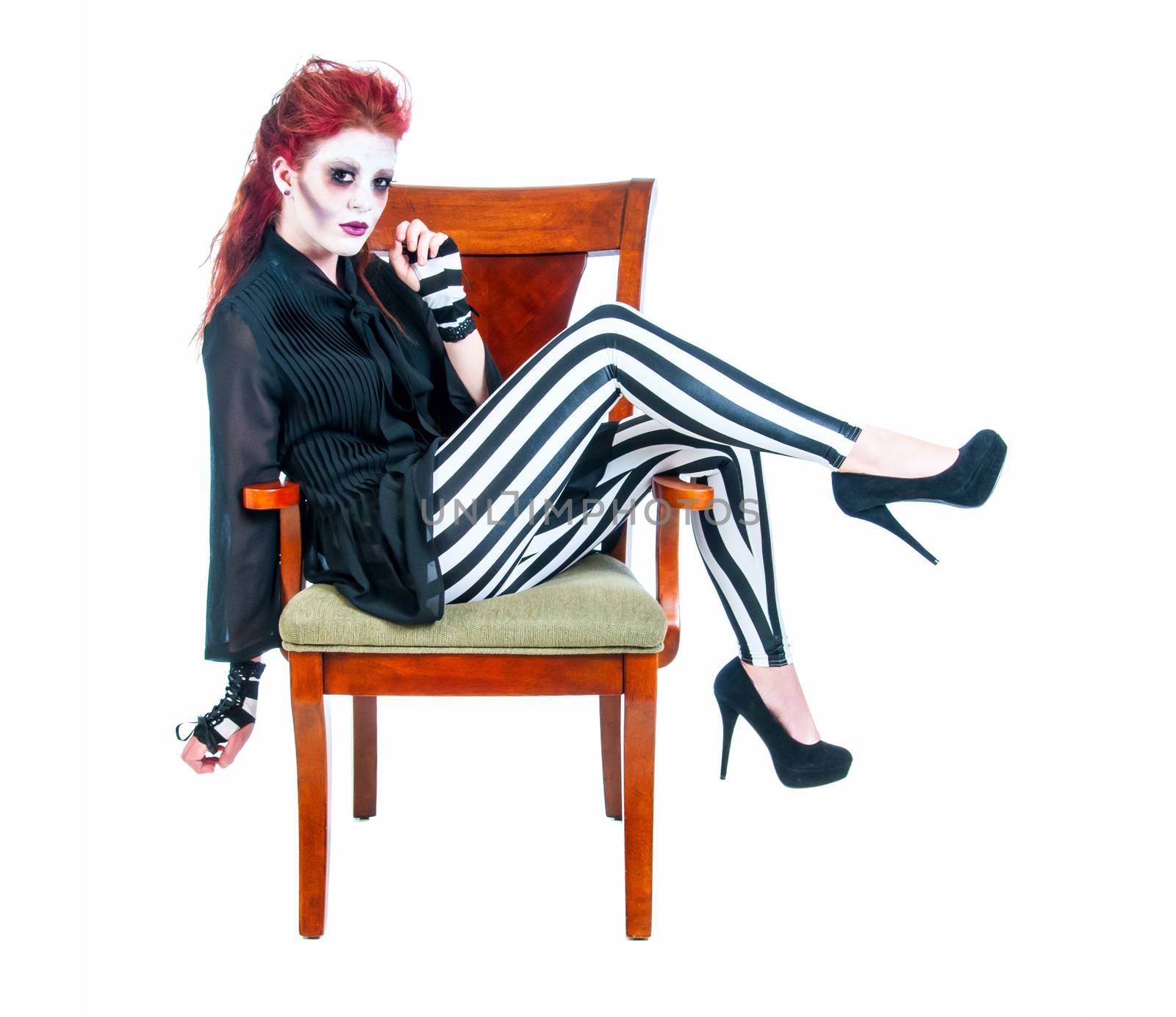 Redhead Zombie Woman Seated by rcarner