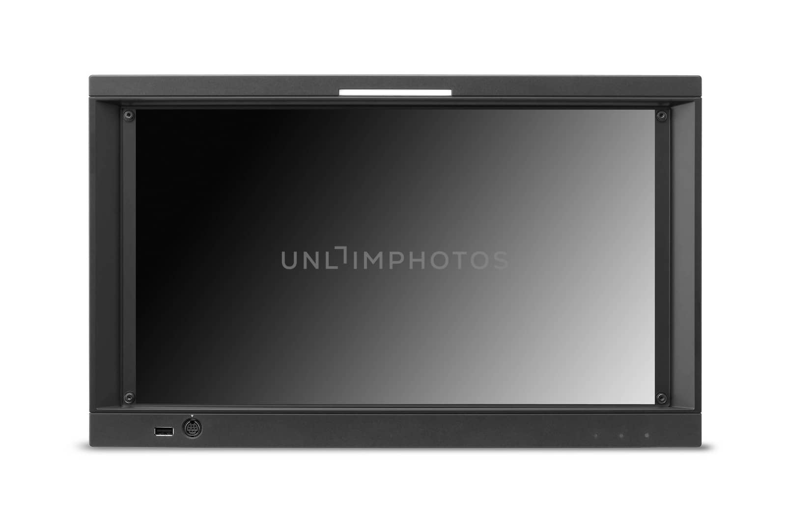 widescreen lcd monitor isolated on white