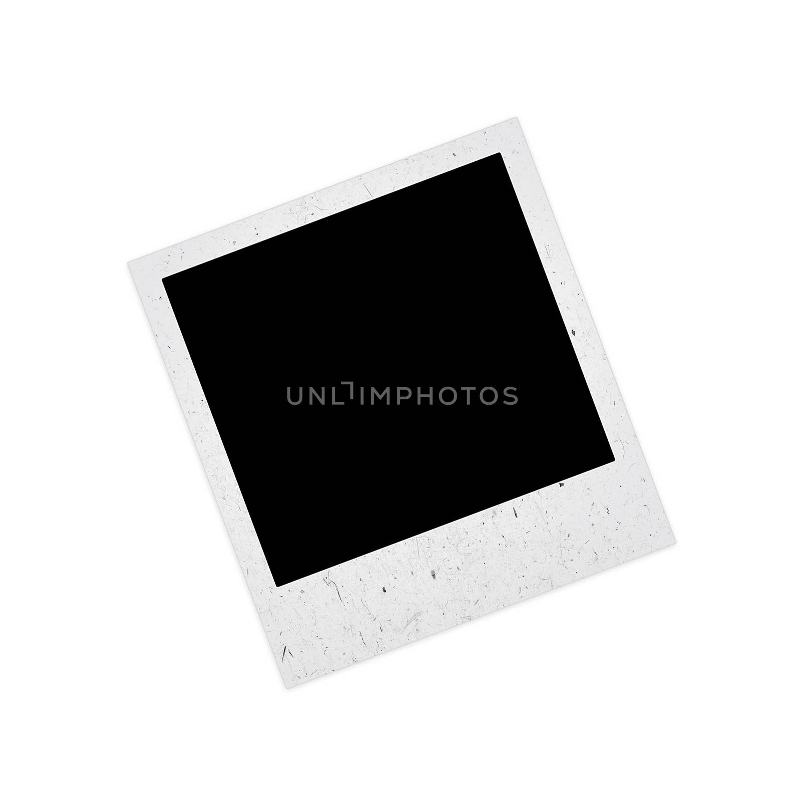 old Polaroid frame on white background by shutswis