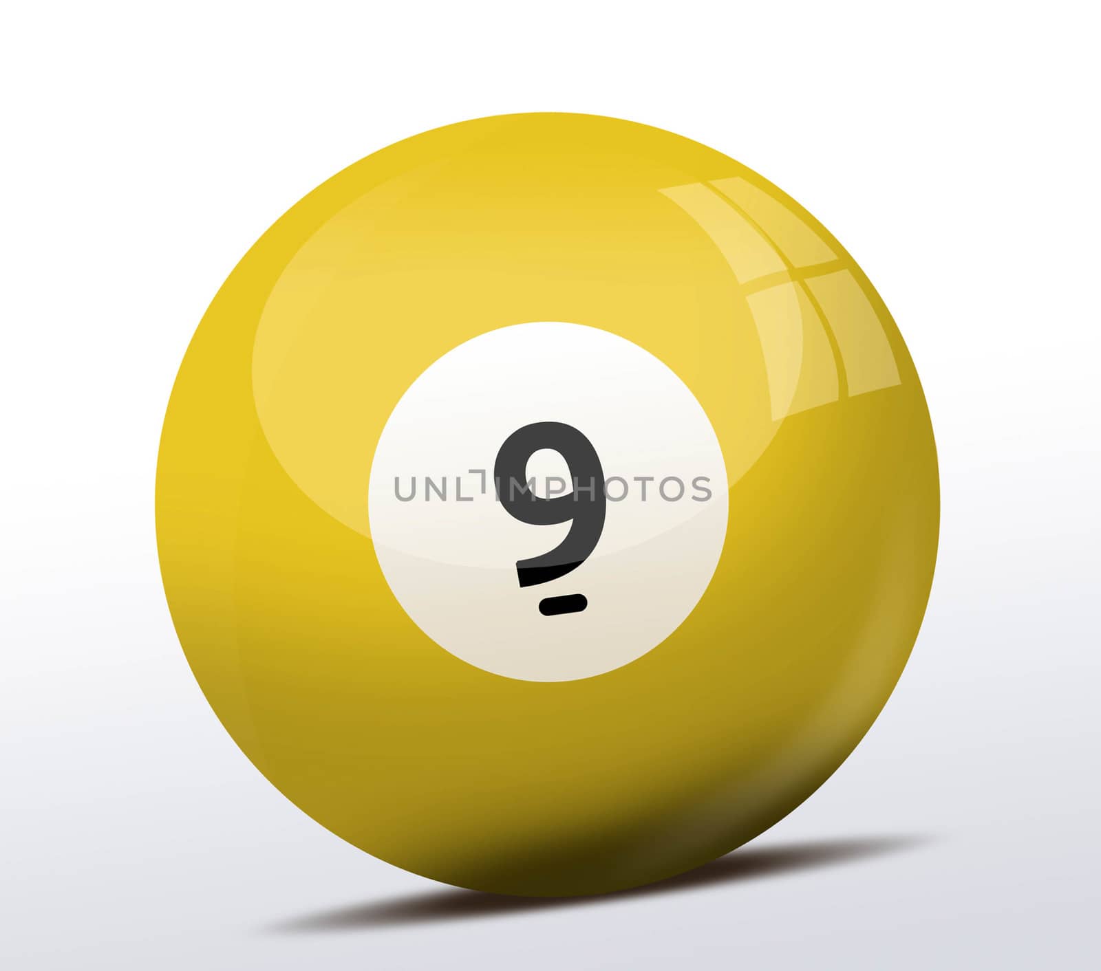 Number nine billiard ball by shutswis