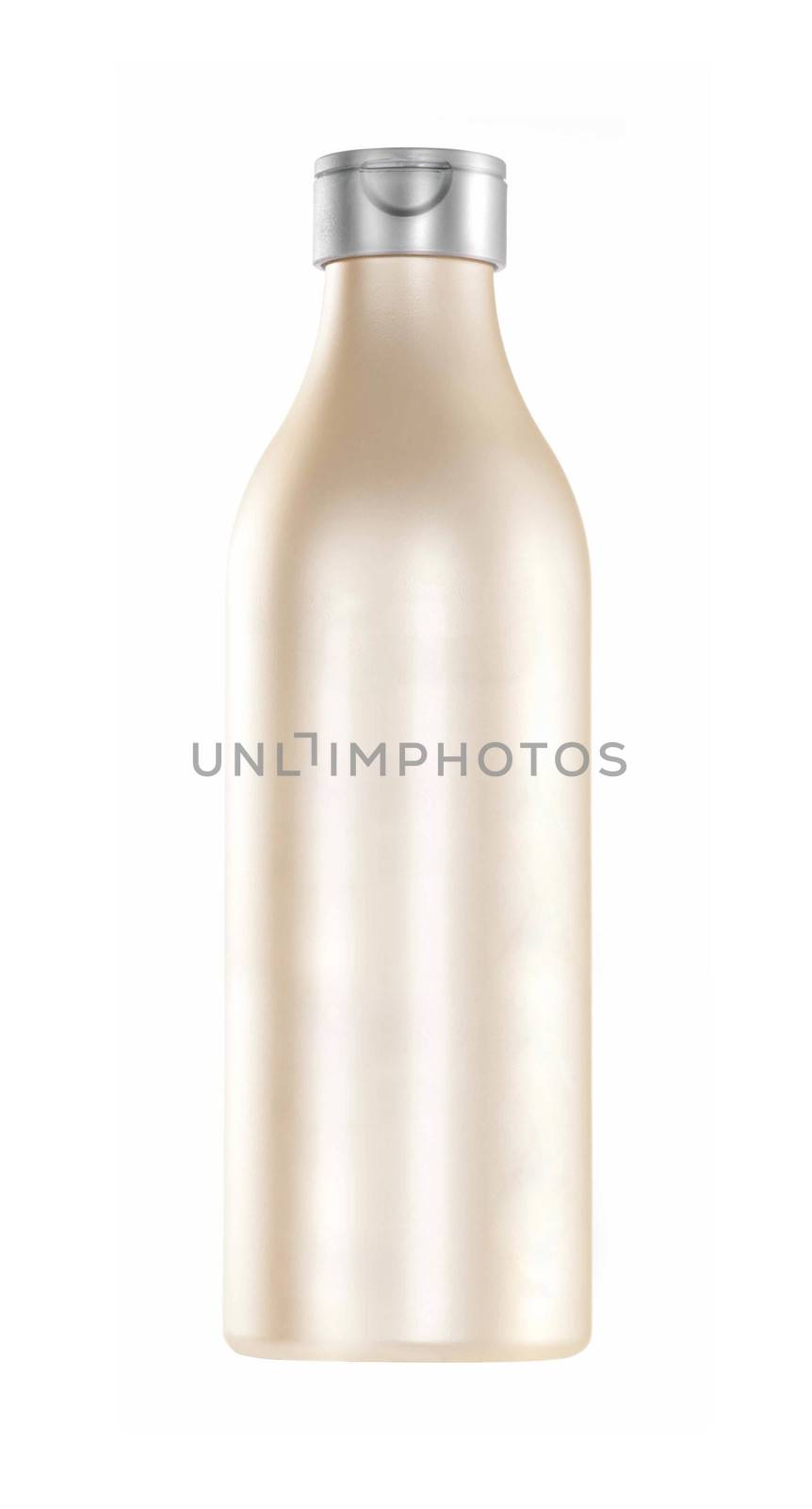 brown shampoo bottle isolated